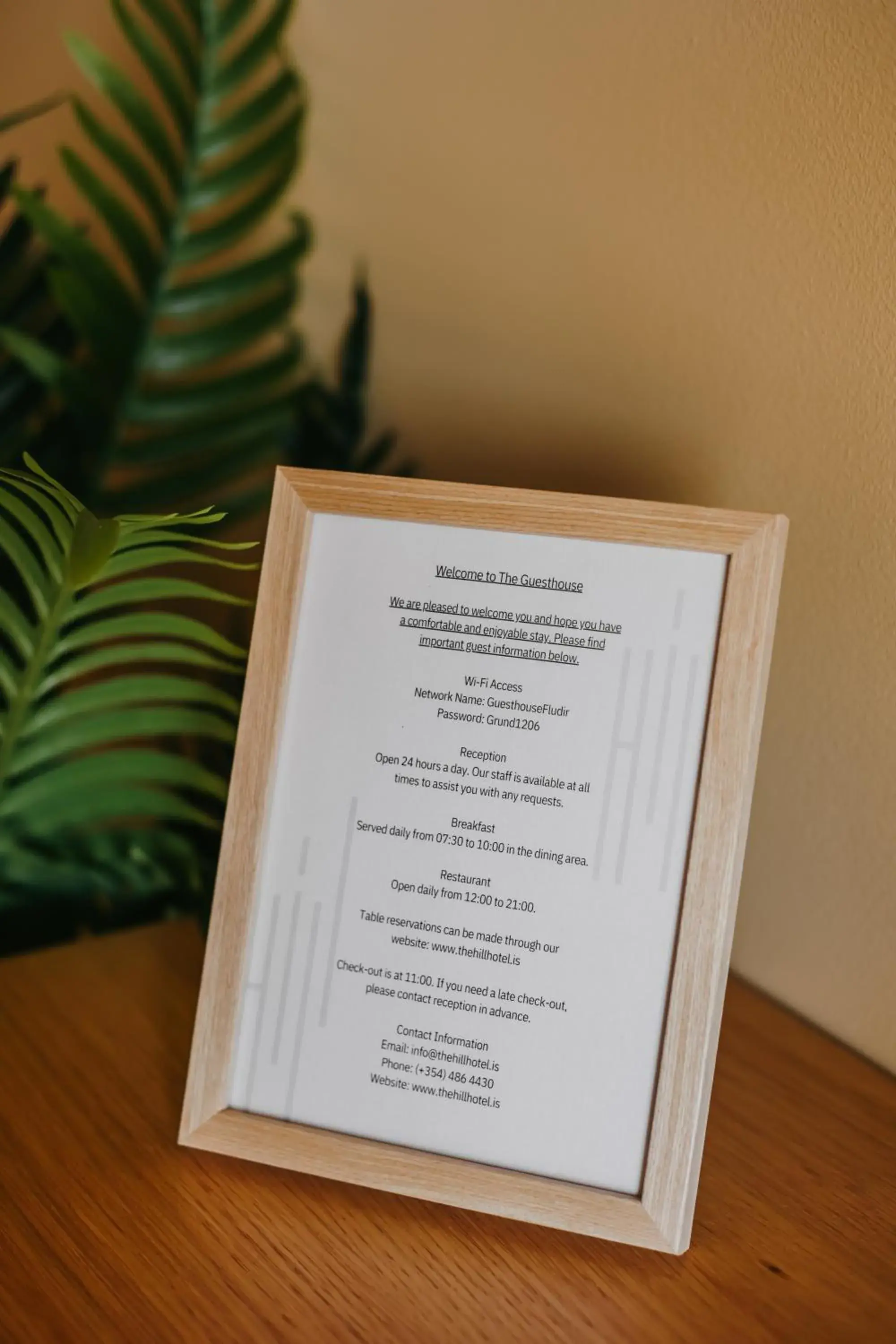 Text overlay in The Hill Guesthouse Text overlay in The Hill Guesthouse