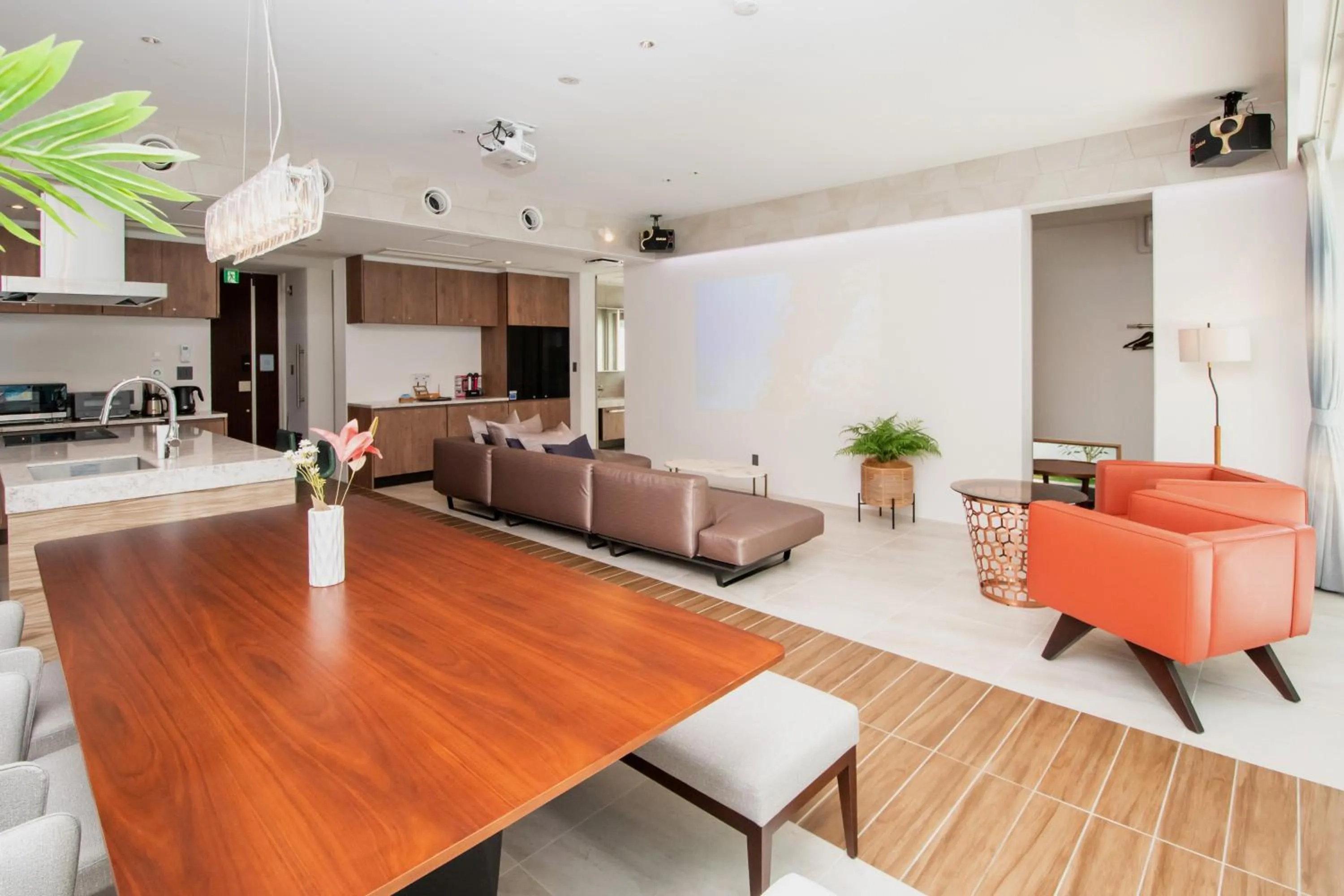 Living room in pool villa Sanrriott Okinawa Motobu