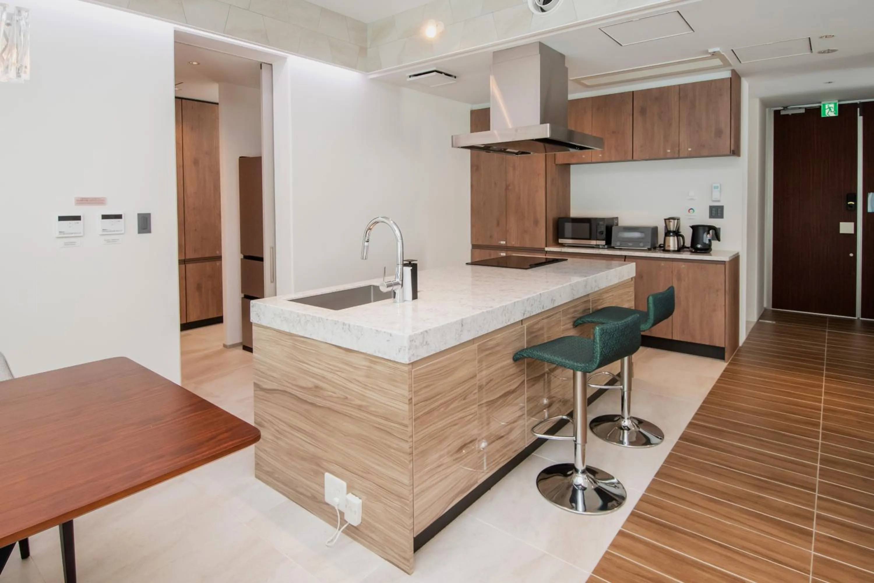 Kitchen or kitchenette in pool villa Sanrriott Okinawa Motobu