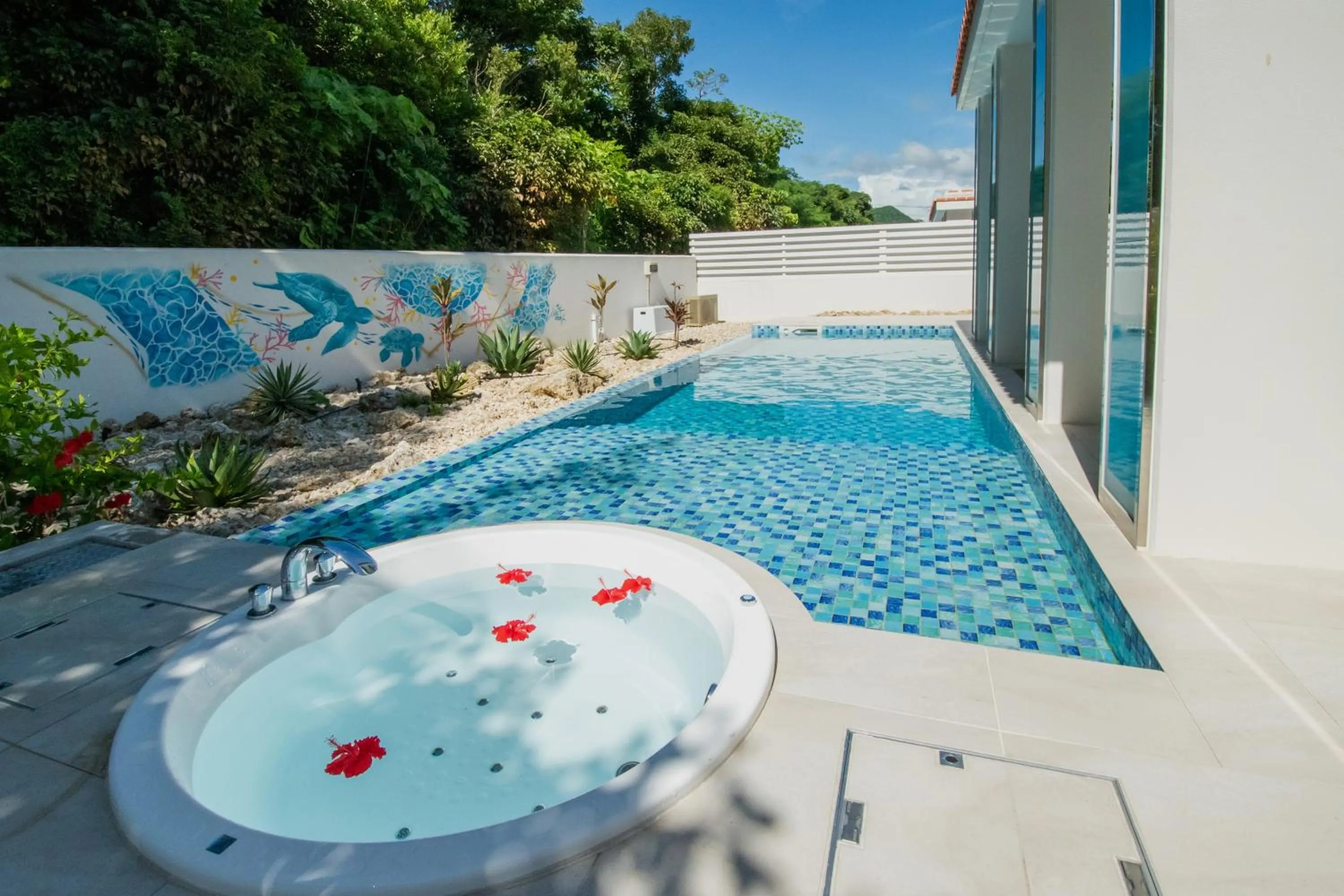 Swimming pool in pool villa Sanrriott Okinawa Motobu