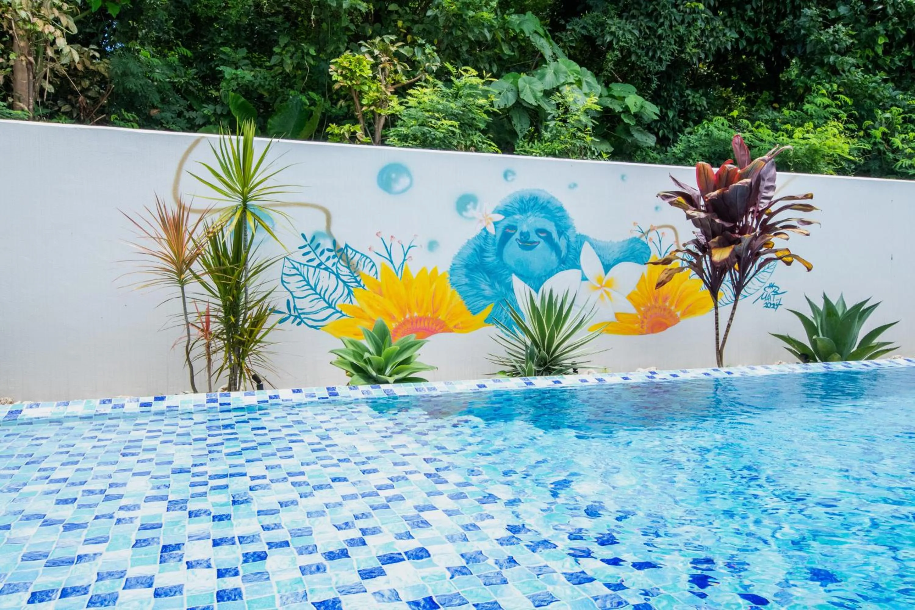 Pool view in pool villa Sanrriott Okinawa Motobu