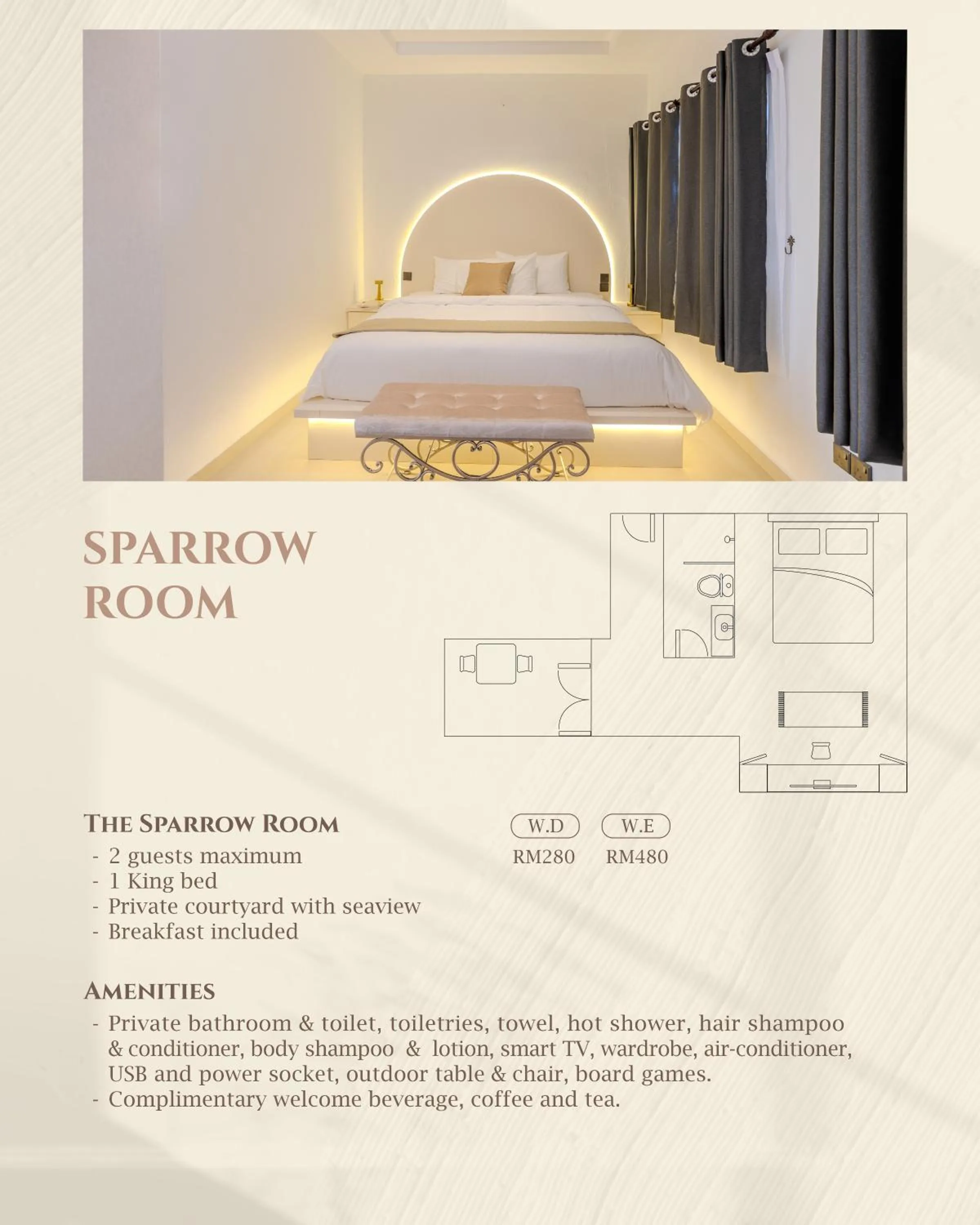 Bed in Suntai Villa, Beachfront Suites