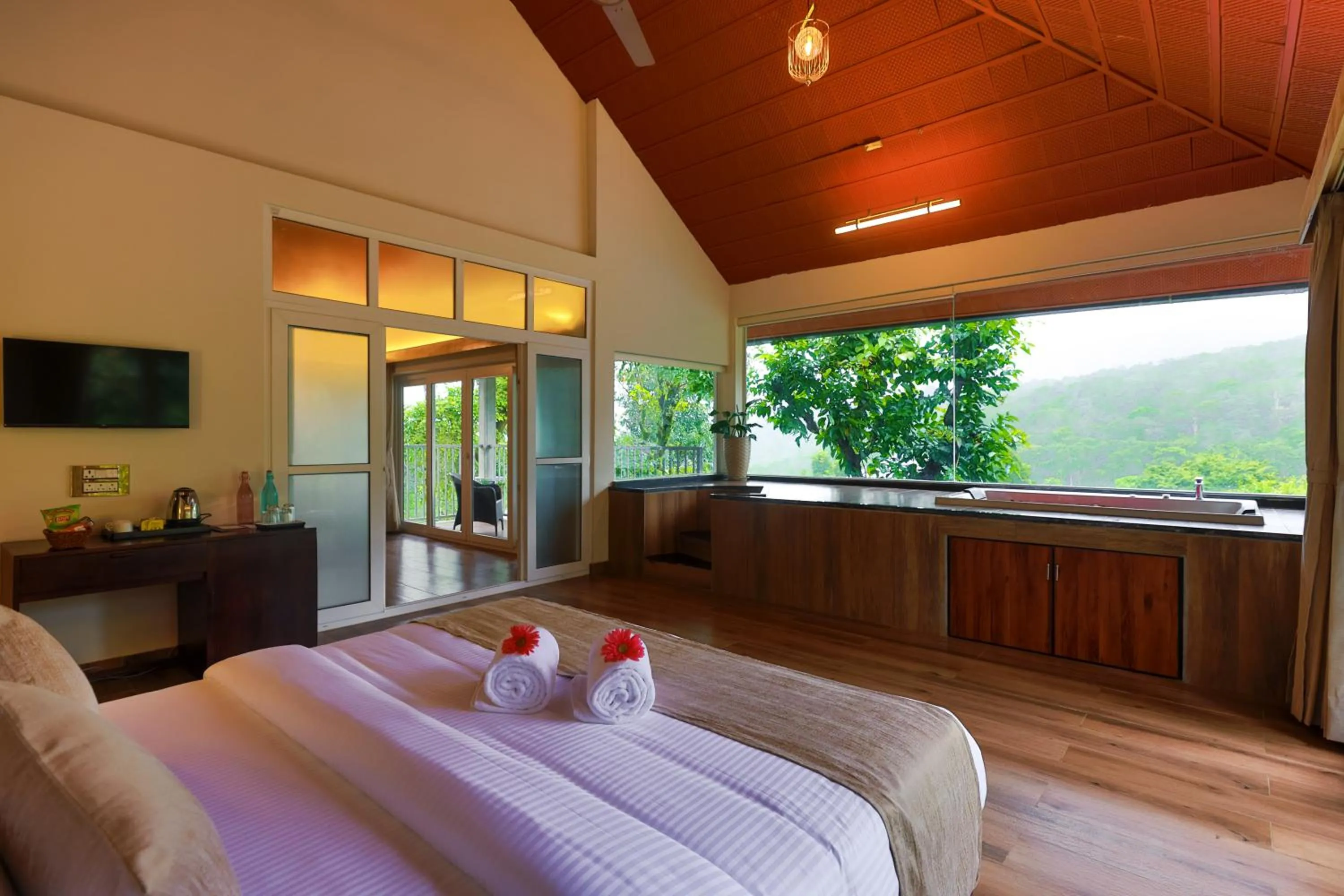 Bedroom, Bed in Silent Brook Resort - Coorg