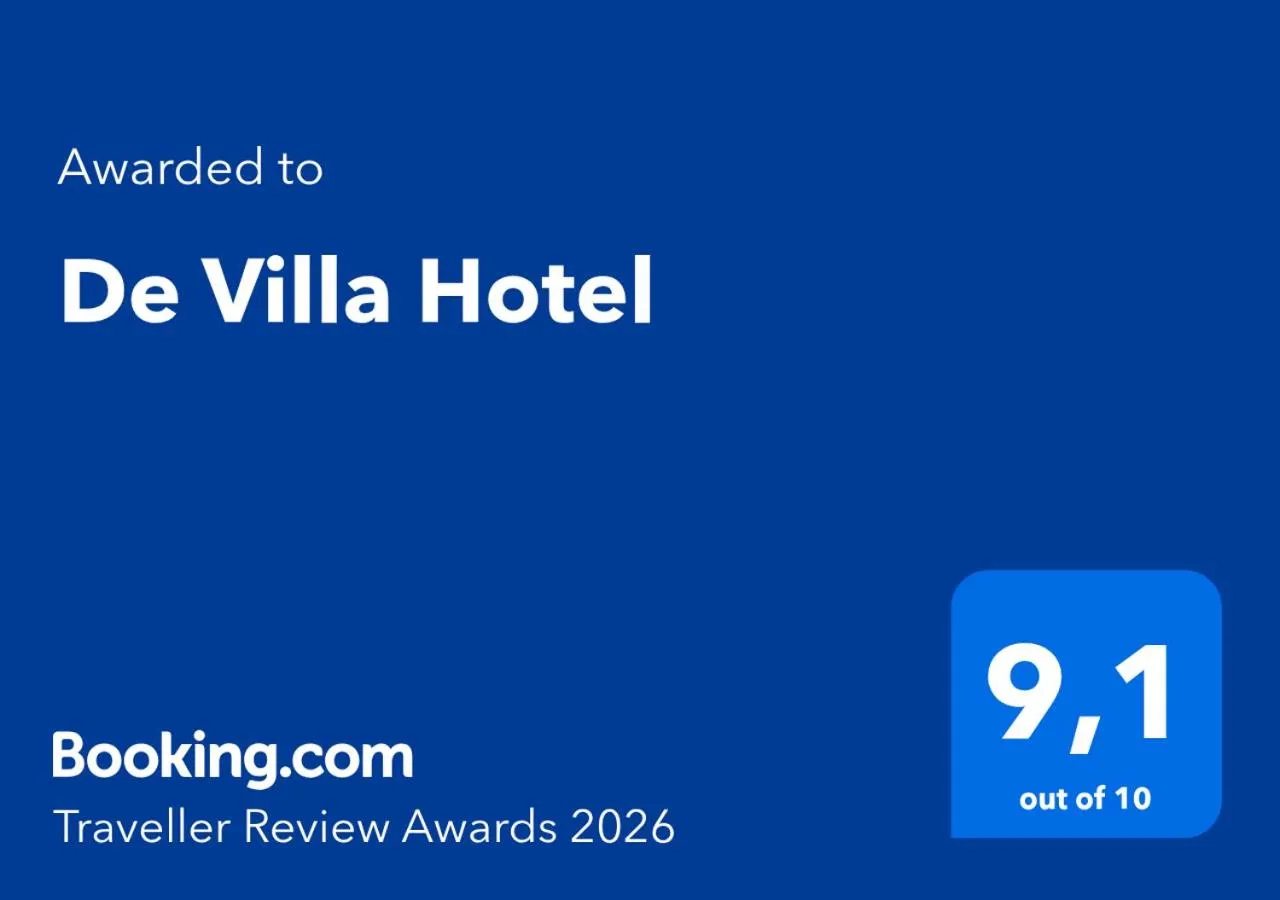 Certificate/Award in De Villa Hotel