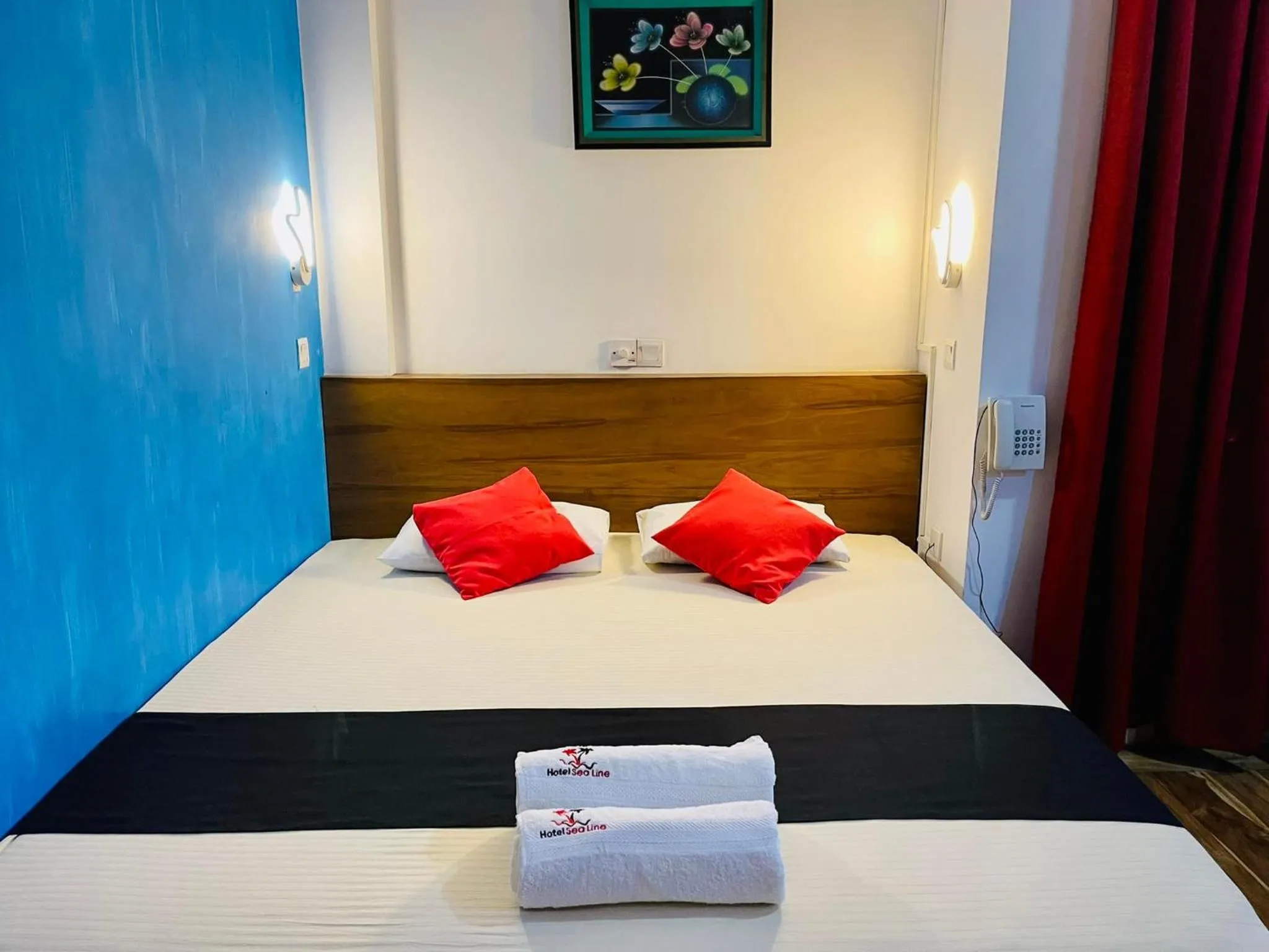Bed in Hotel Sea Line