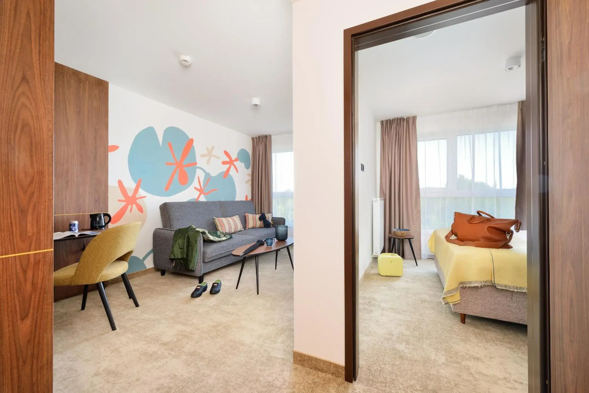 Seating area, Bed in Arche Nałęczów & SPA dawne Sanatorium Milicyjne Seating area, Bed in Arche Nałęczów & SPA dawne Sanatorium Milicyjne