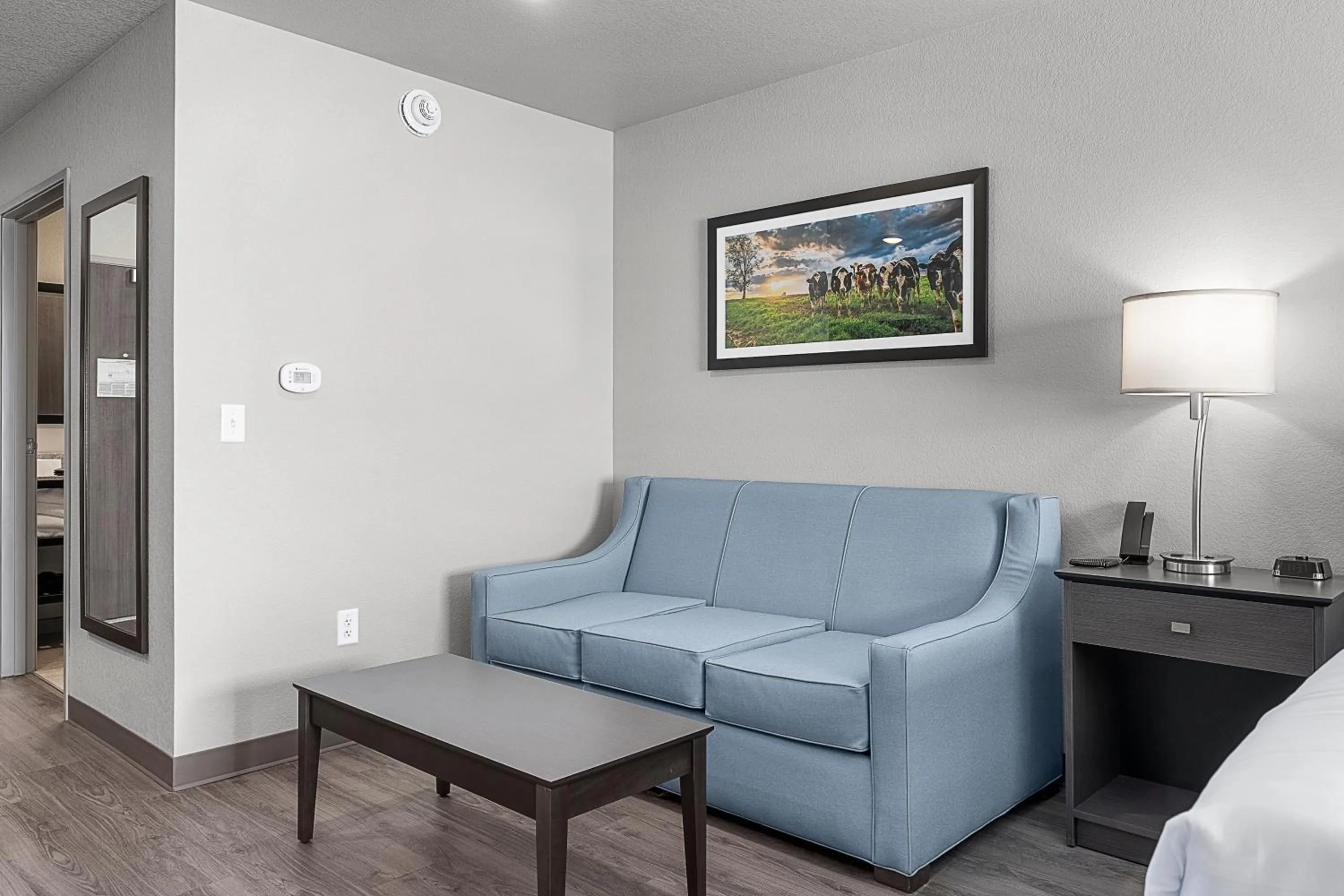 Bedroom in Riverstone Suites by Cobblestone Hotels - Chippewa Falls