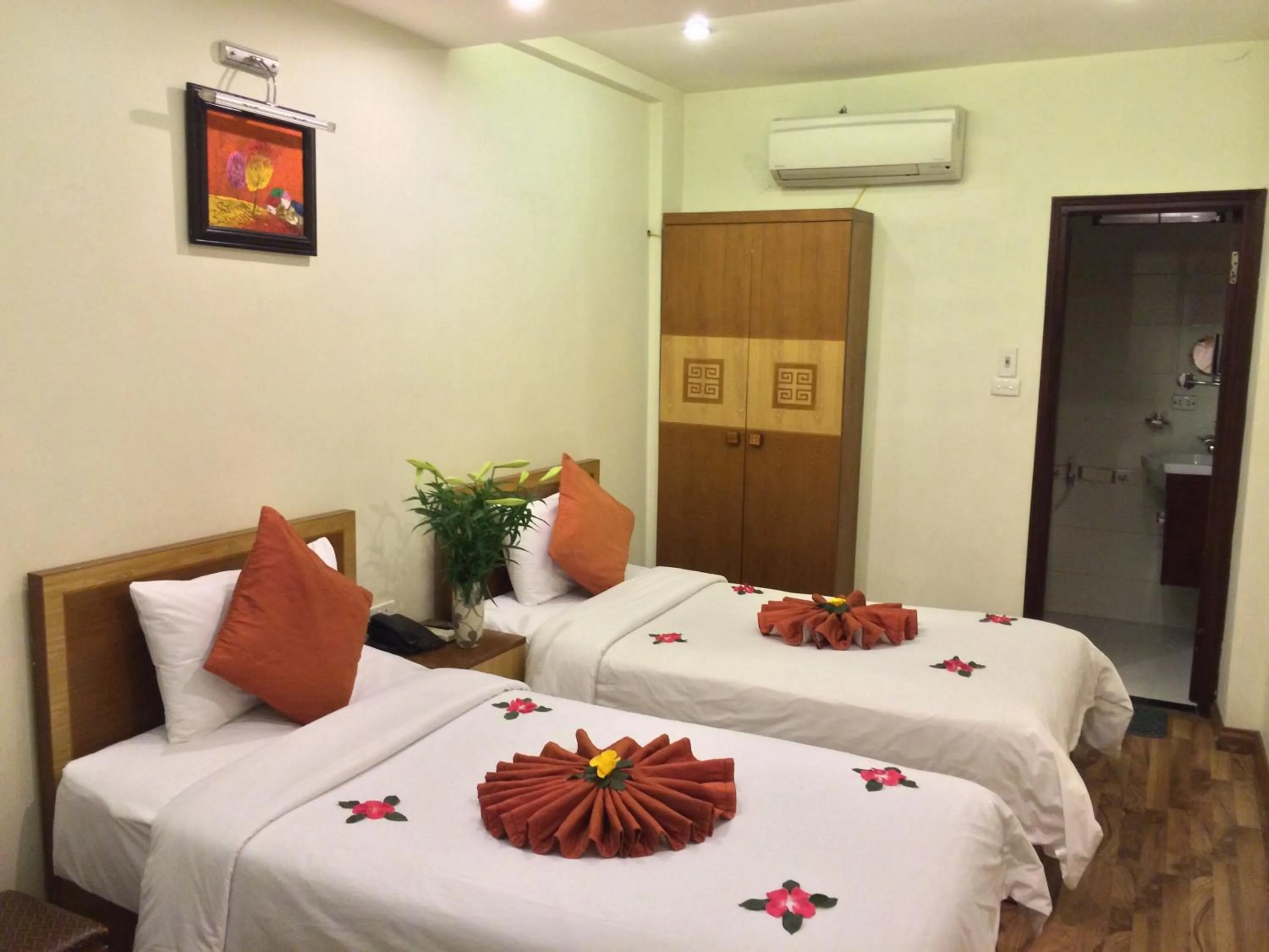 Decorative detail, Bed in Hanoi Charming House