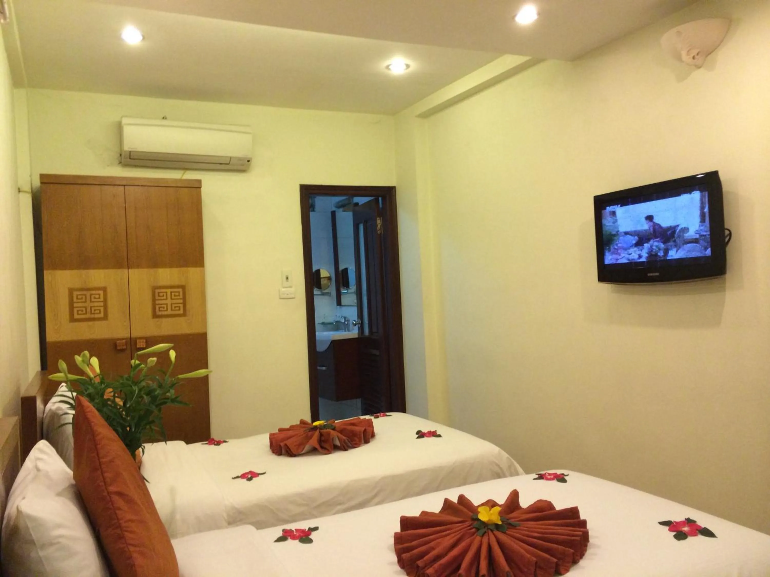 Decorative detail, Bed in Hanoi Charming House