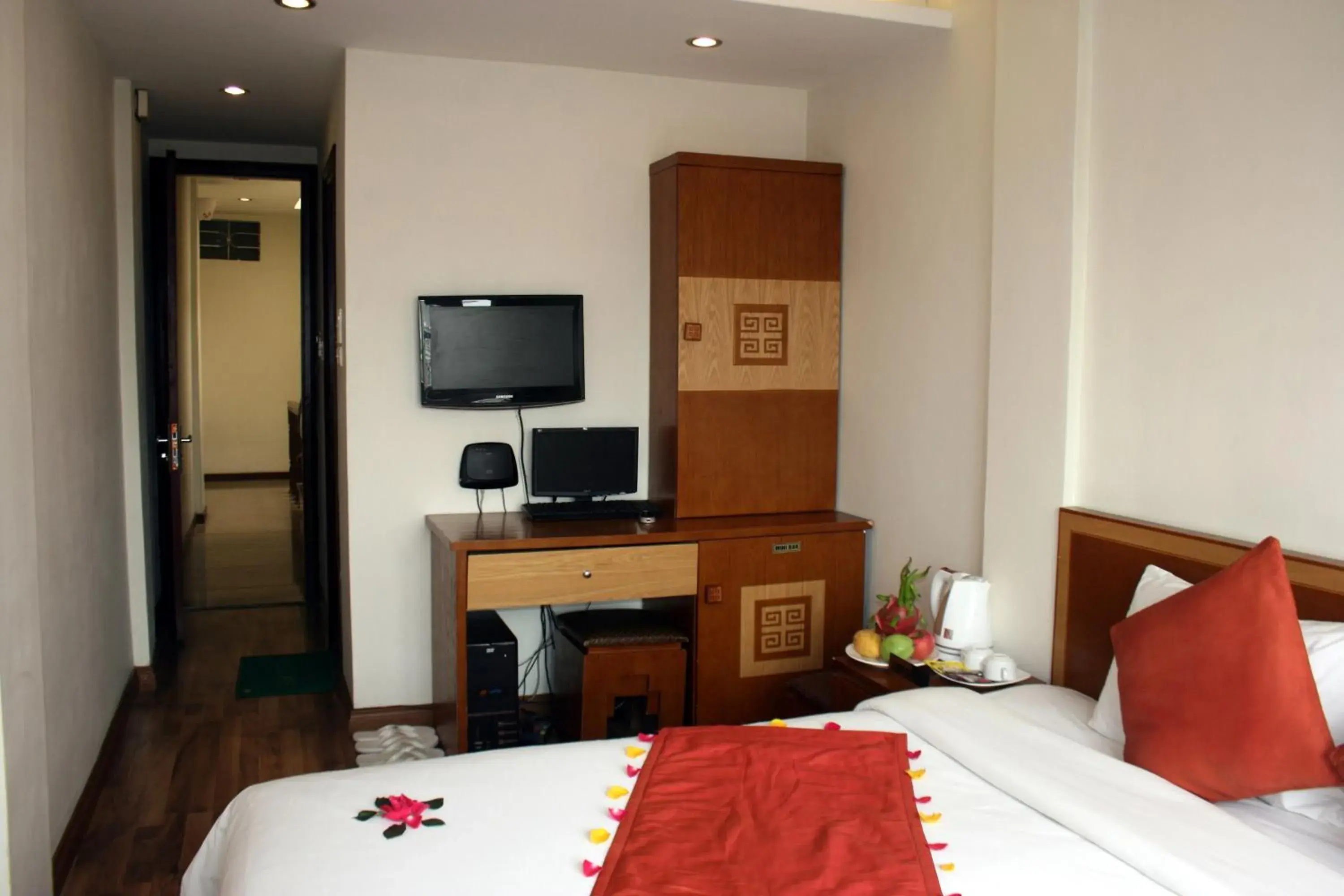 Decorative detail, Bed in Hanoi Charming House Decorative detail, Bed in Hanoi Charming House