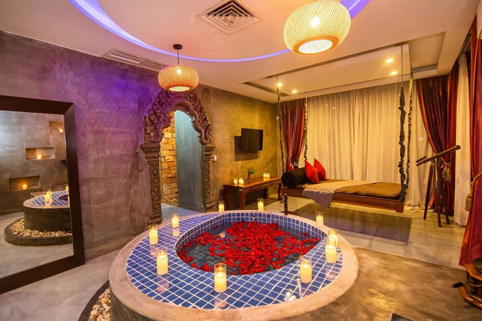 Living room in Cambana d'Angkor Suites