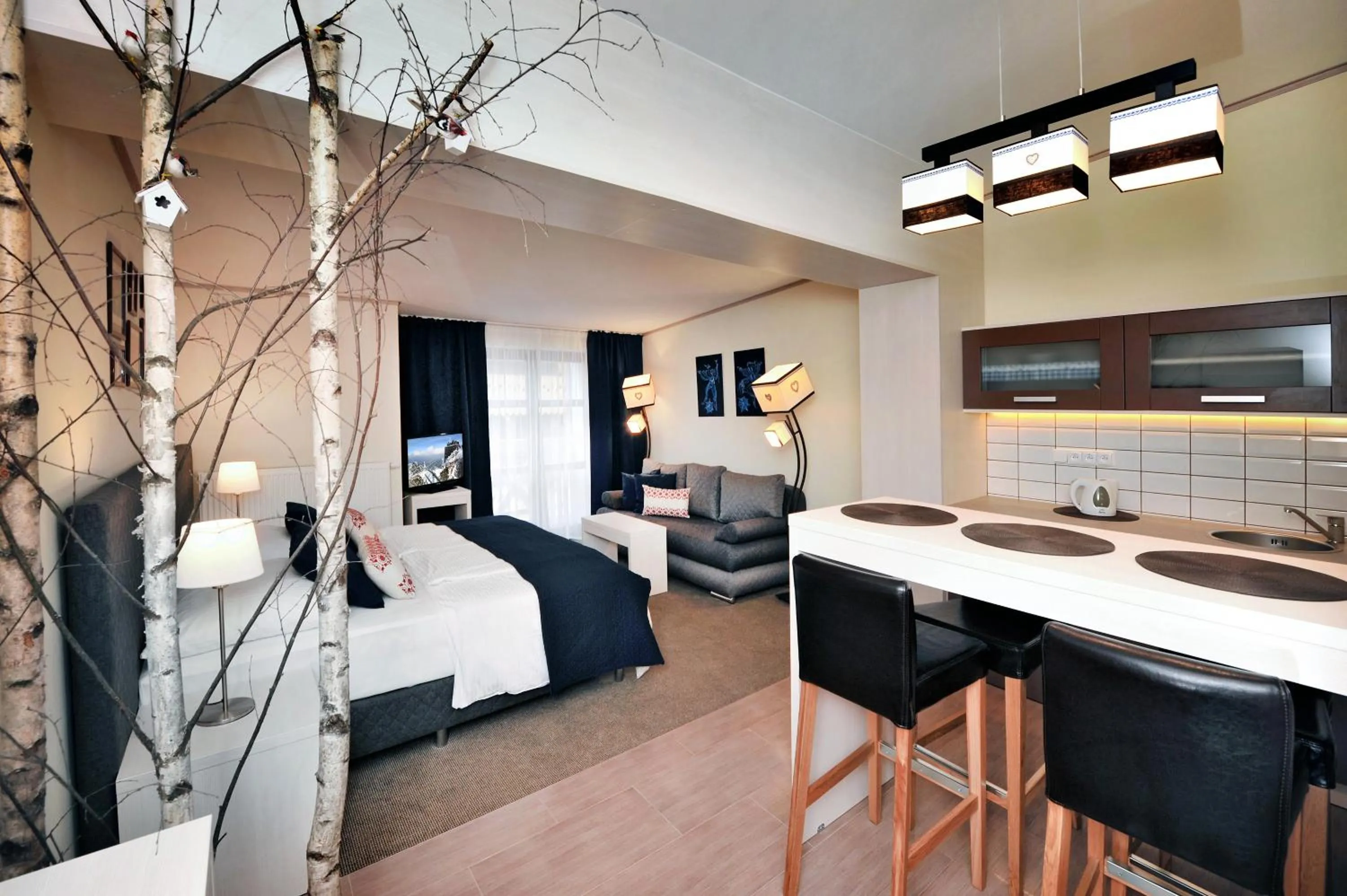 Living room, Bed in APLEND Koliba Kamzík