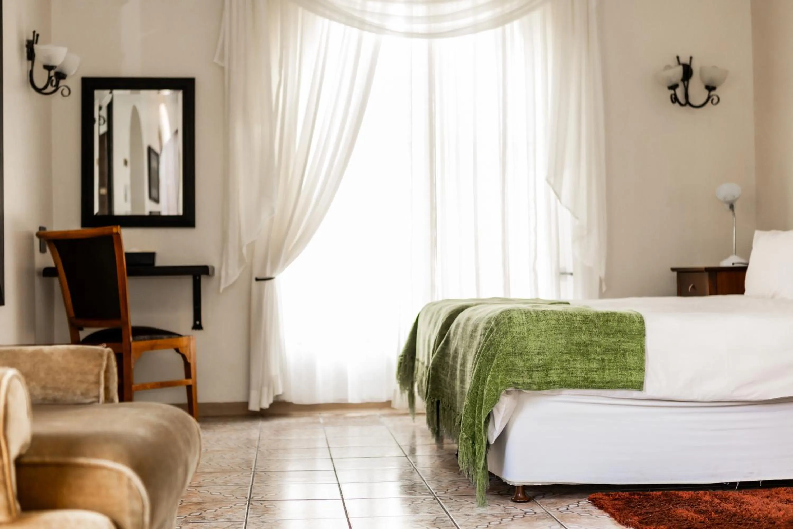 View (from property/room), Bed in Casa Blanca Boutique Hotel Pension