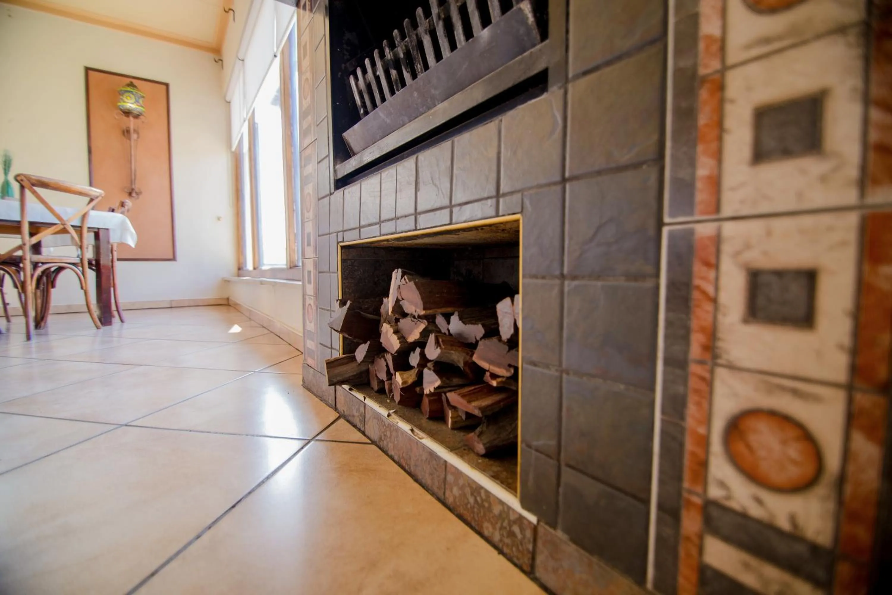 fireplace in Casa Blanca Boutique Hotel
