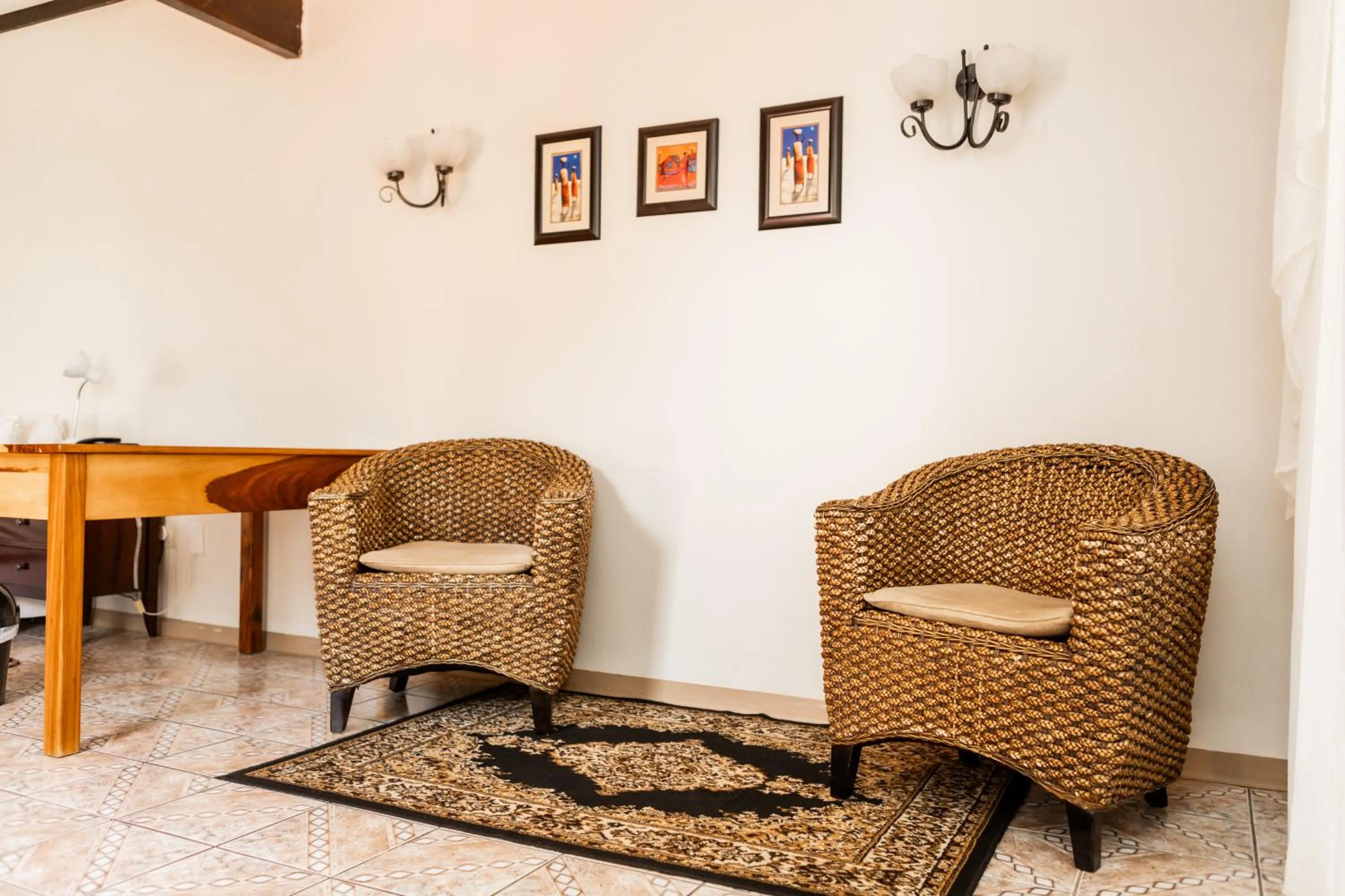 Seating area in Casa Blanca Boutique Hotel
