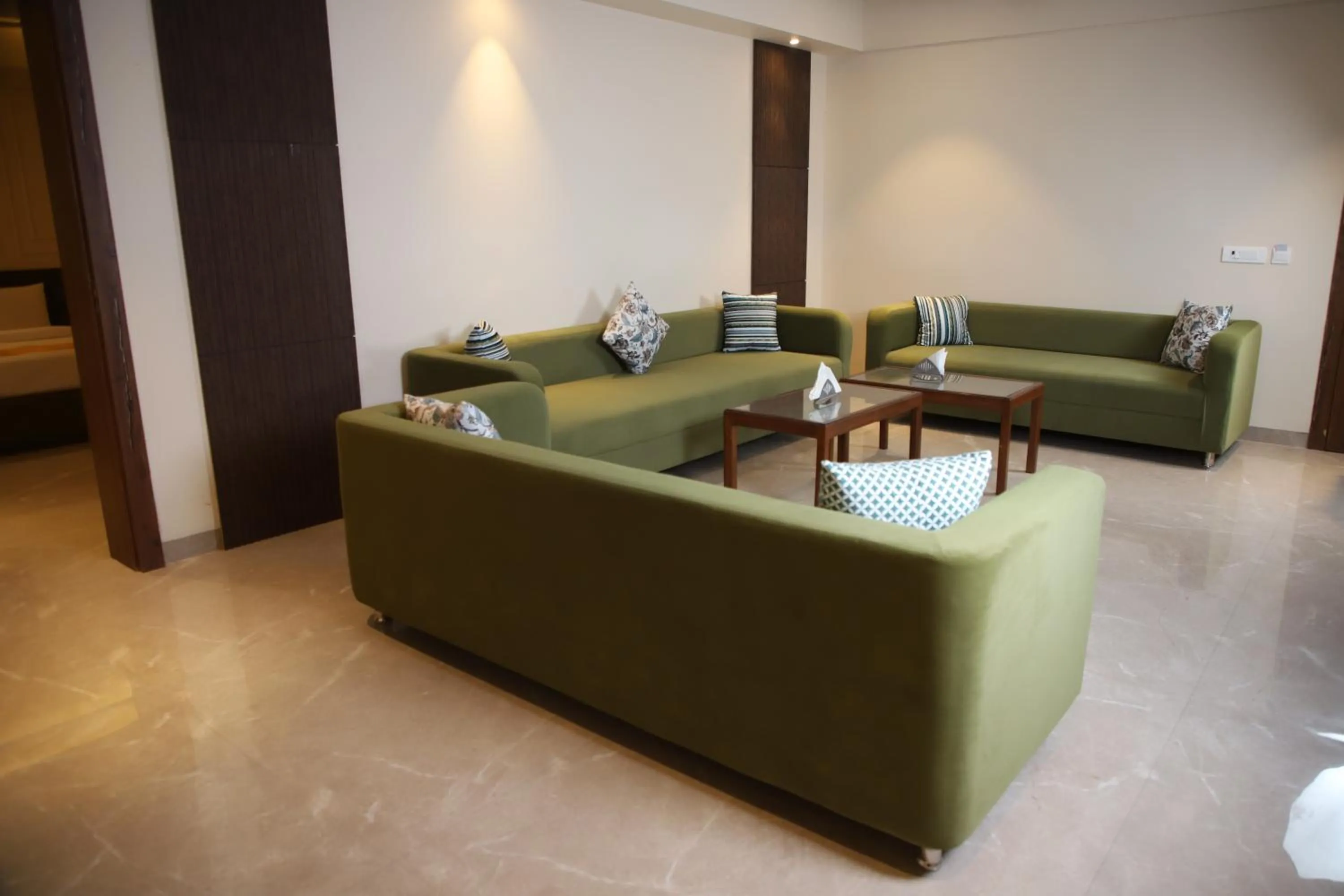 Seating area in Pink Villa Boutique Hotel