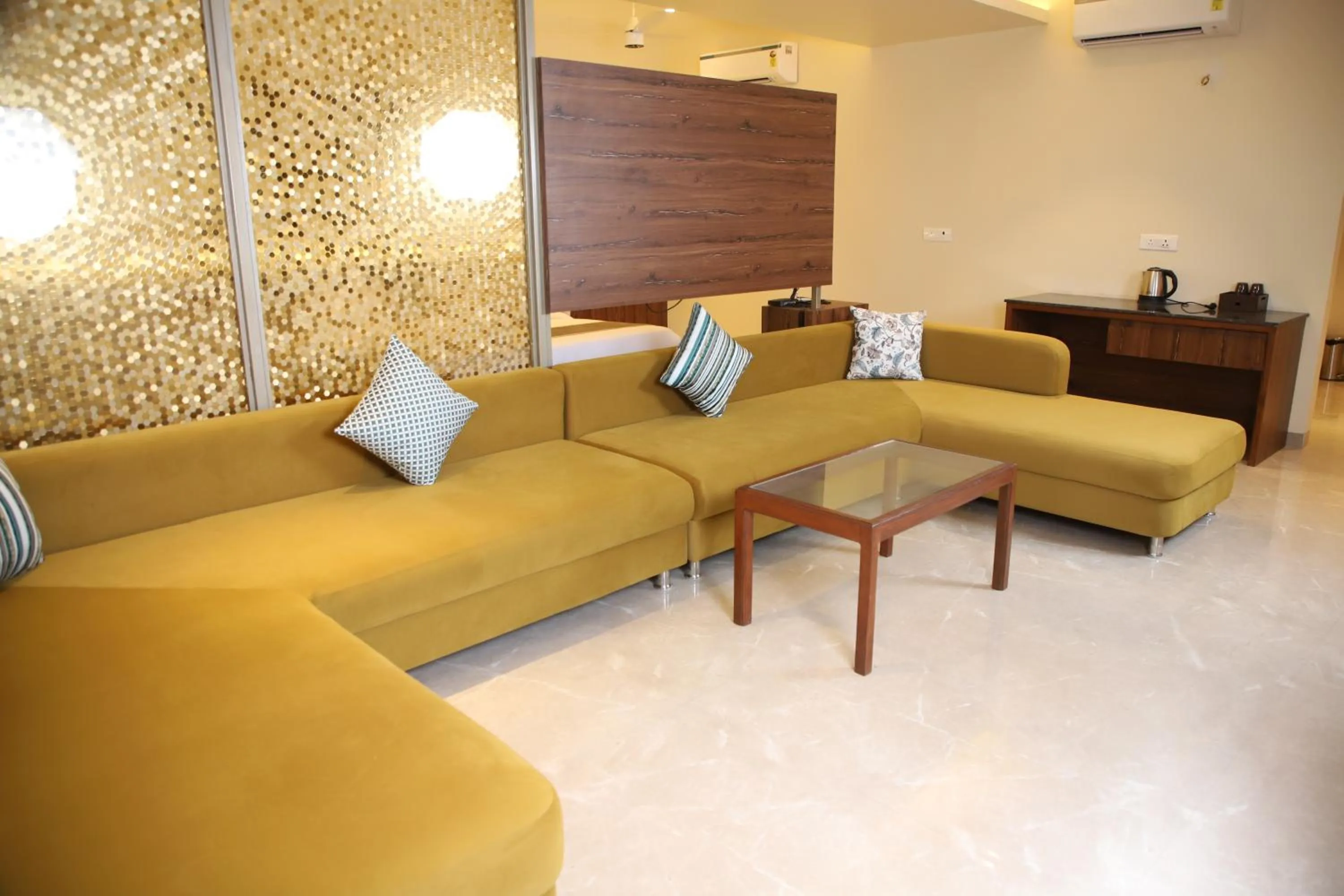 Seating area in Pink Villa Boutique Hotel