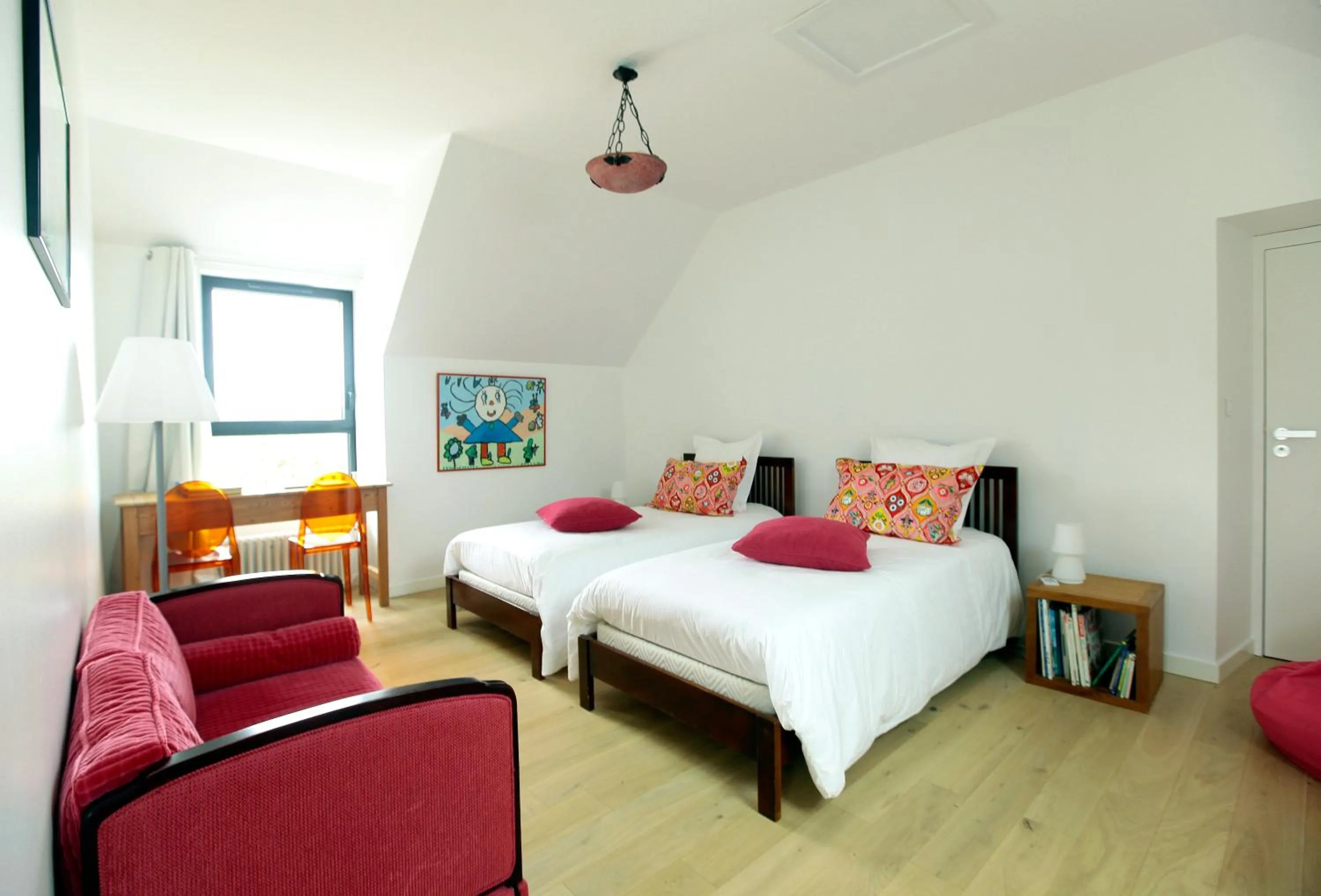 Bed in Les Chambres d'hôtes de Kérasquer