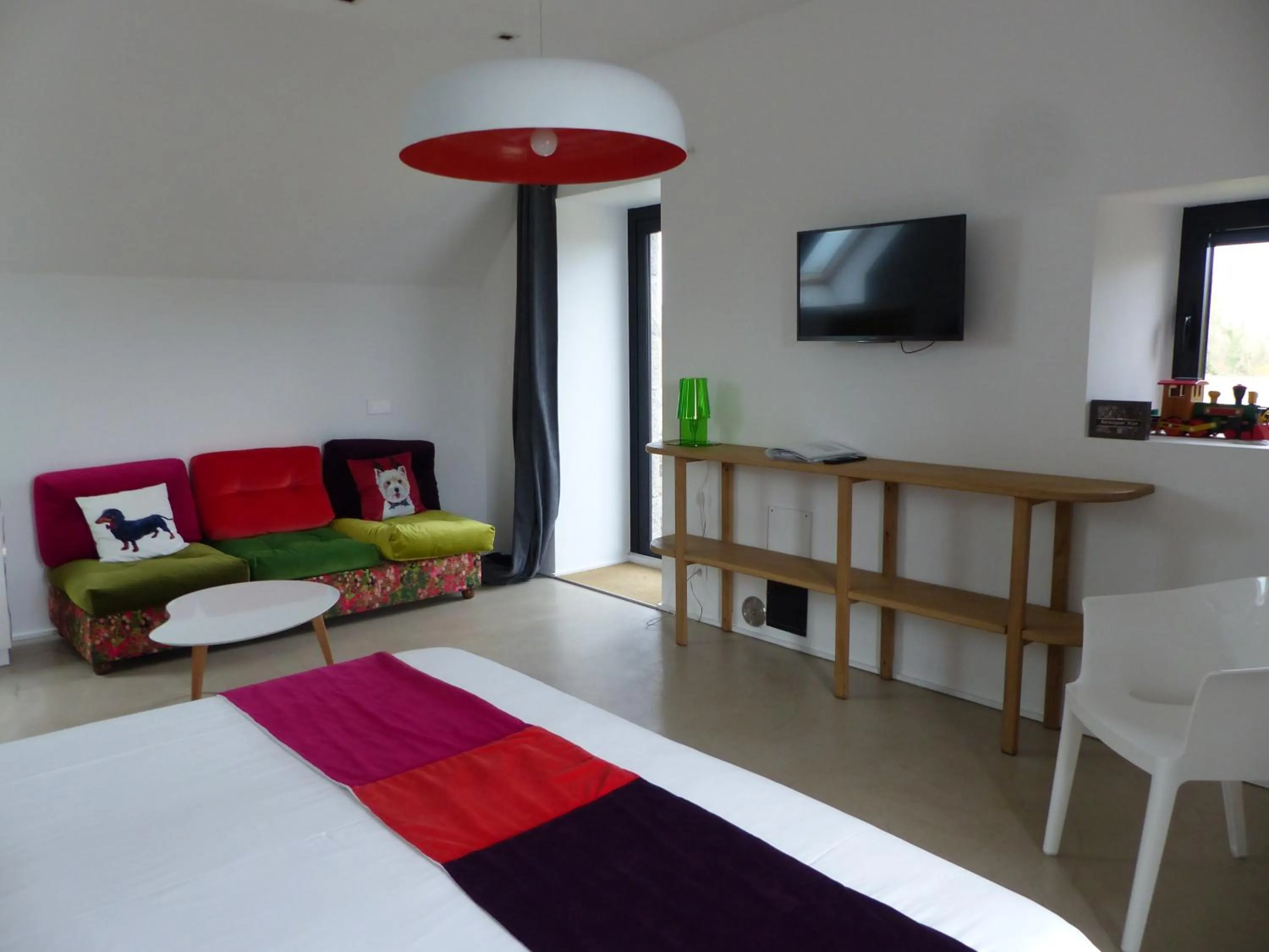 Bed in Les Chambres d'hôtes de Kérasquer