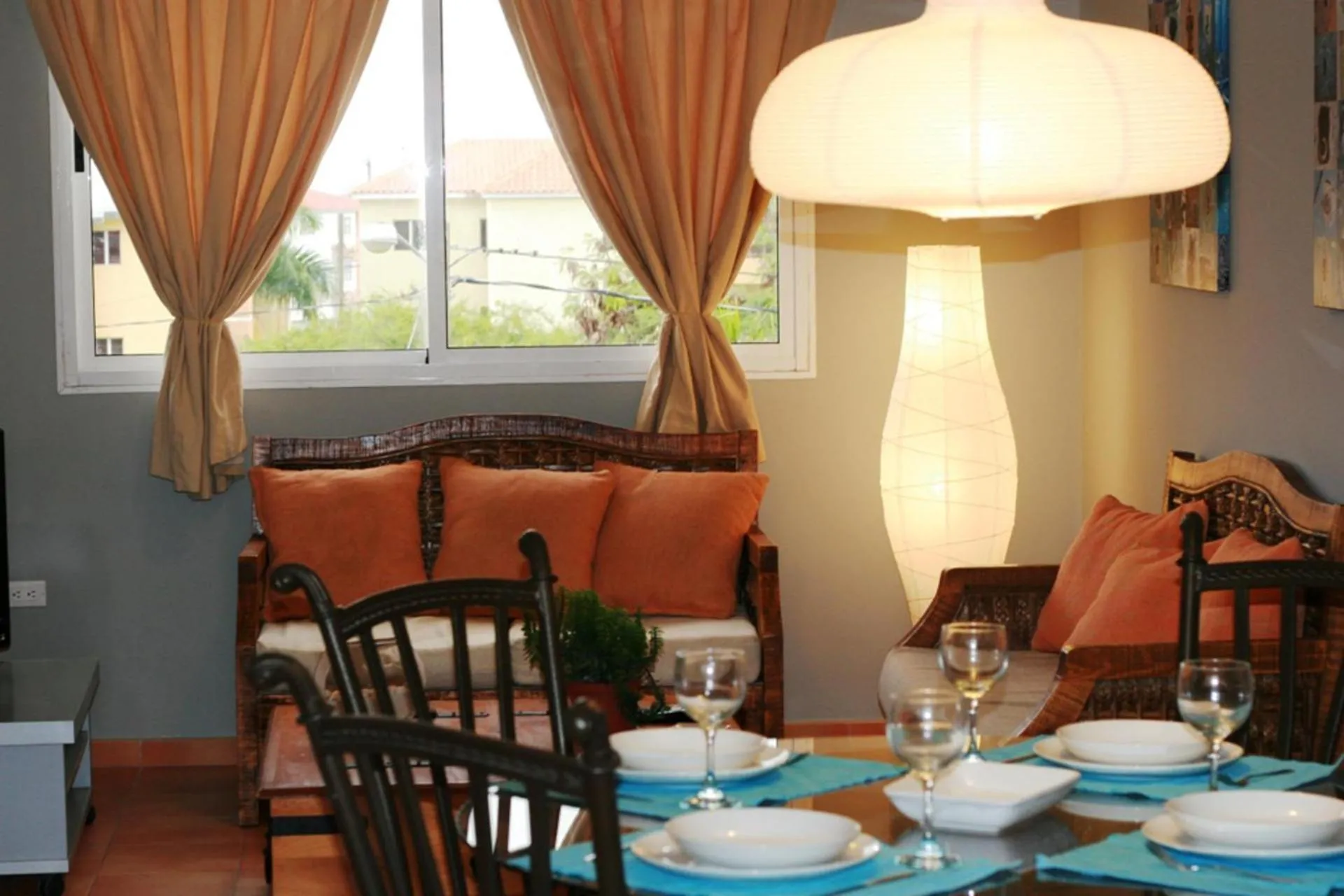 Living room in Stunning 1-Bed Apartment pool view in Punta Cana