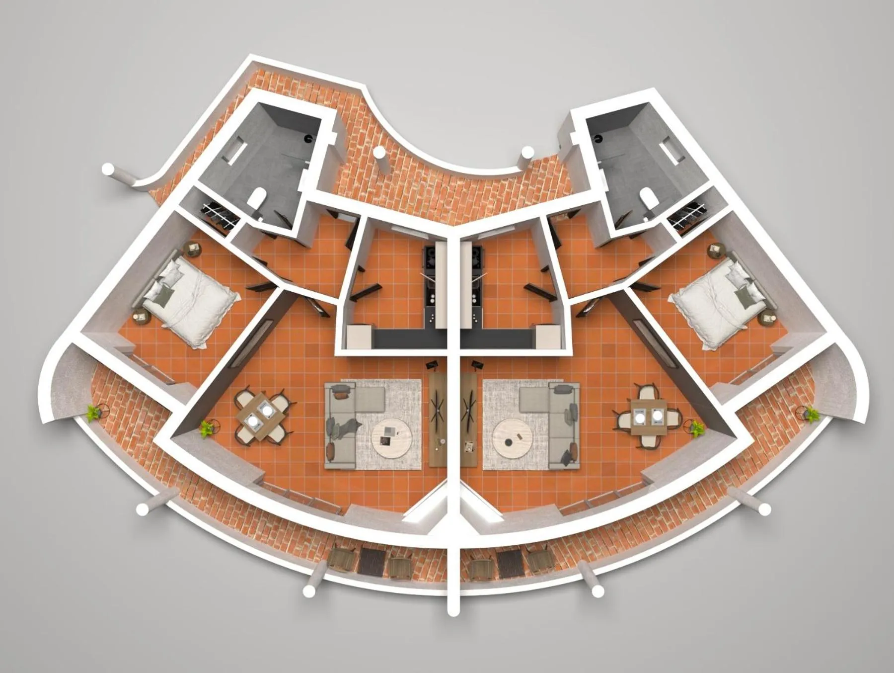 Floor plan in Lagos Appartement Resort