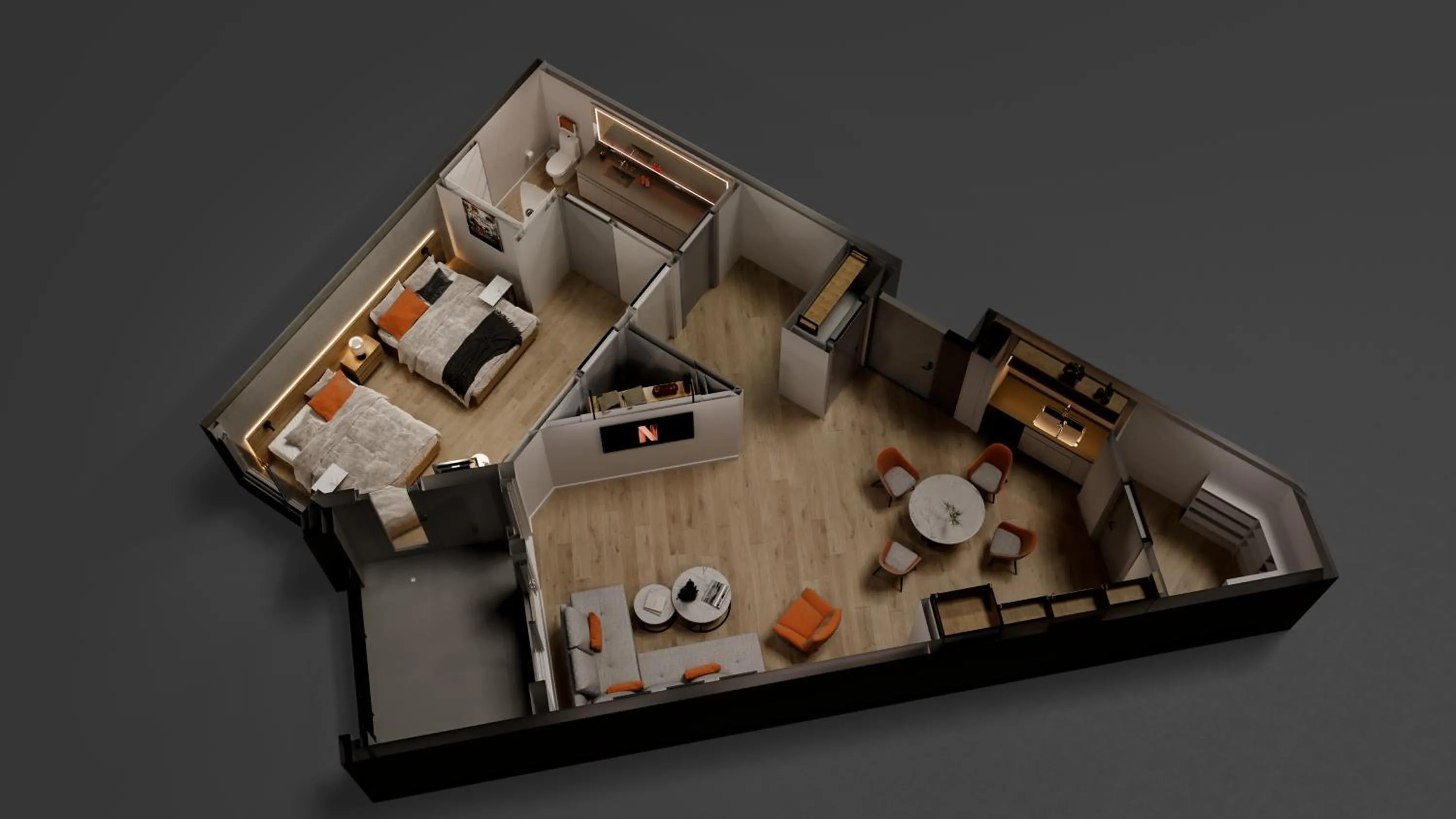 Floor plan in Otonomus Hotel Las Vegas