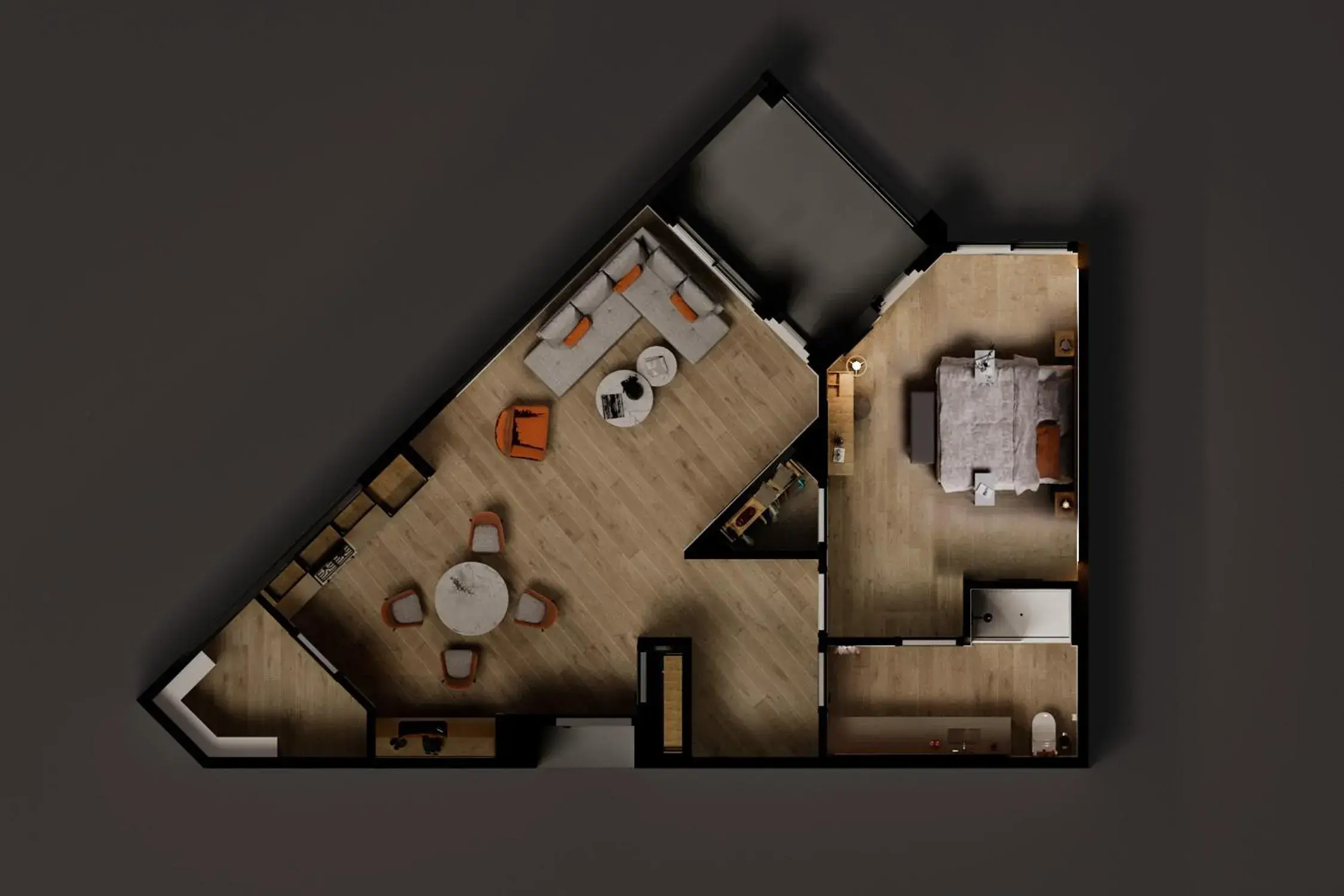 One Bedroom King Suite Corner in Otonomus Hotel Las Vegas One Bedroom King Suite Corner in Otonomus Hotel Las Vegas