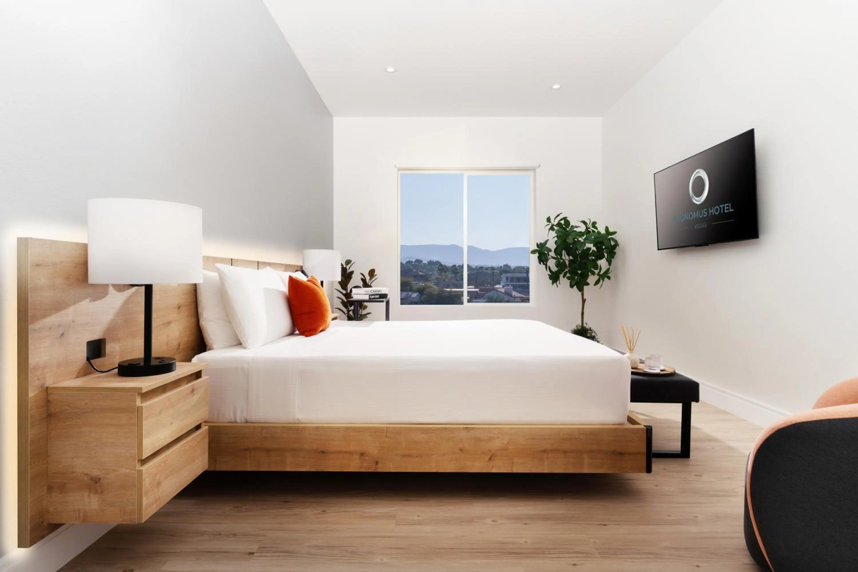 Bed in Otonomus Hotel Las Vegas