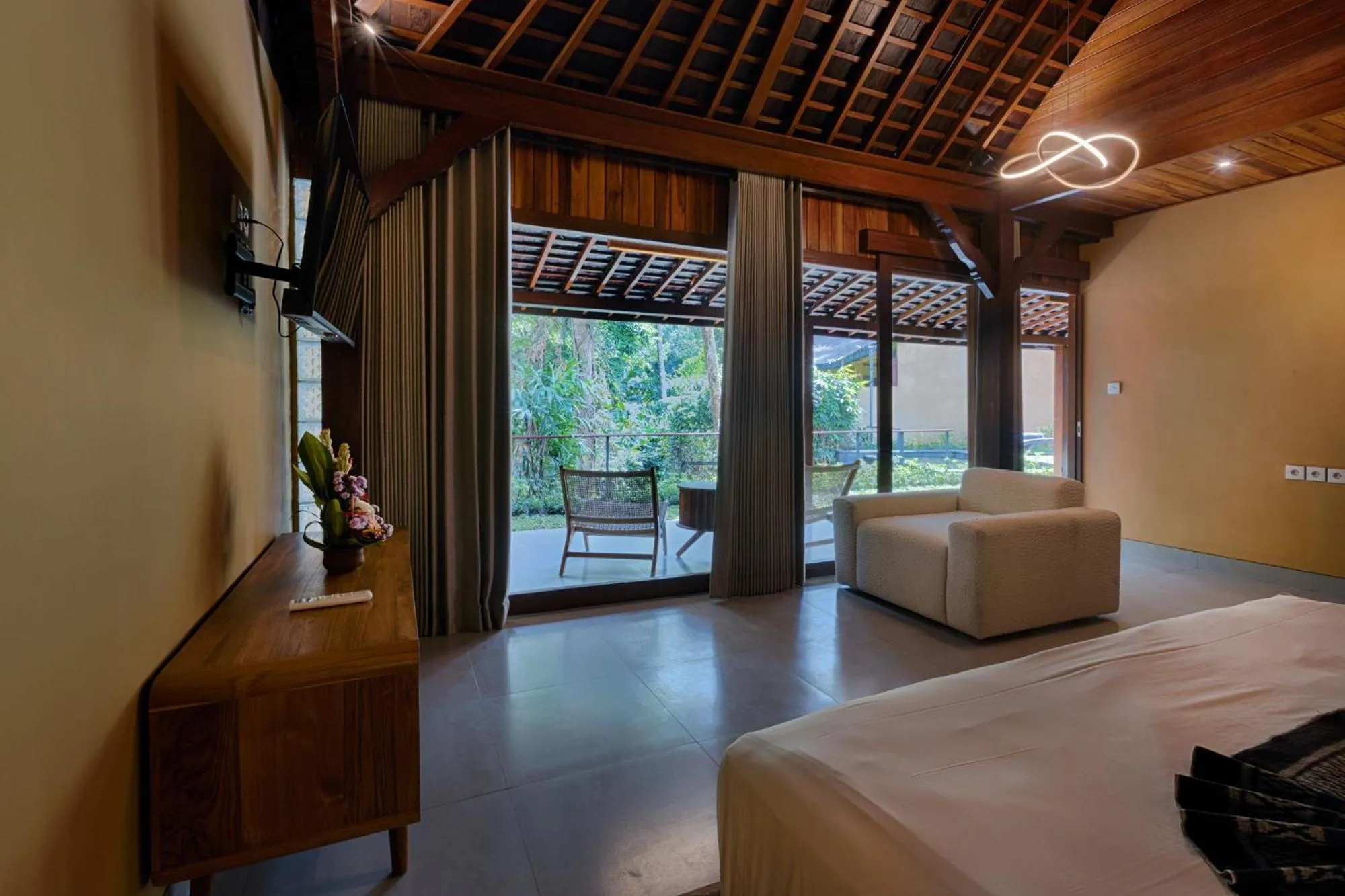 Bedroom, Bed in Samkhya Villas - Free 1x Floating Breakfast or Minibar