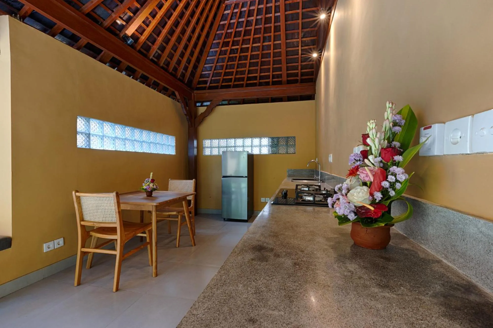 Kitchen or kitchenette in Samkhya Villas - Free 1x Floating Breakfast or Minibar