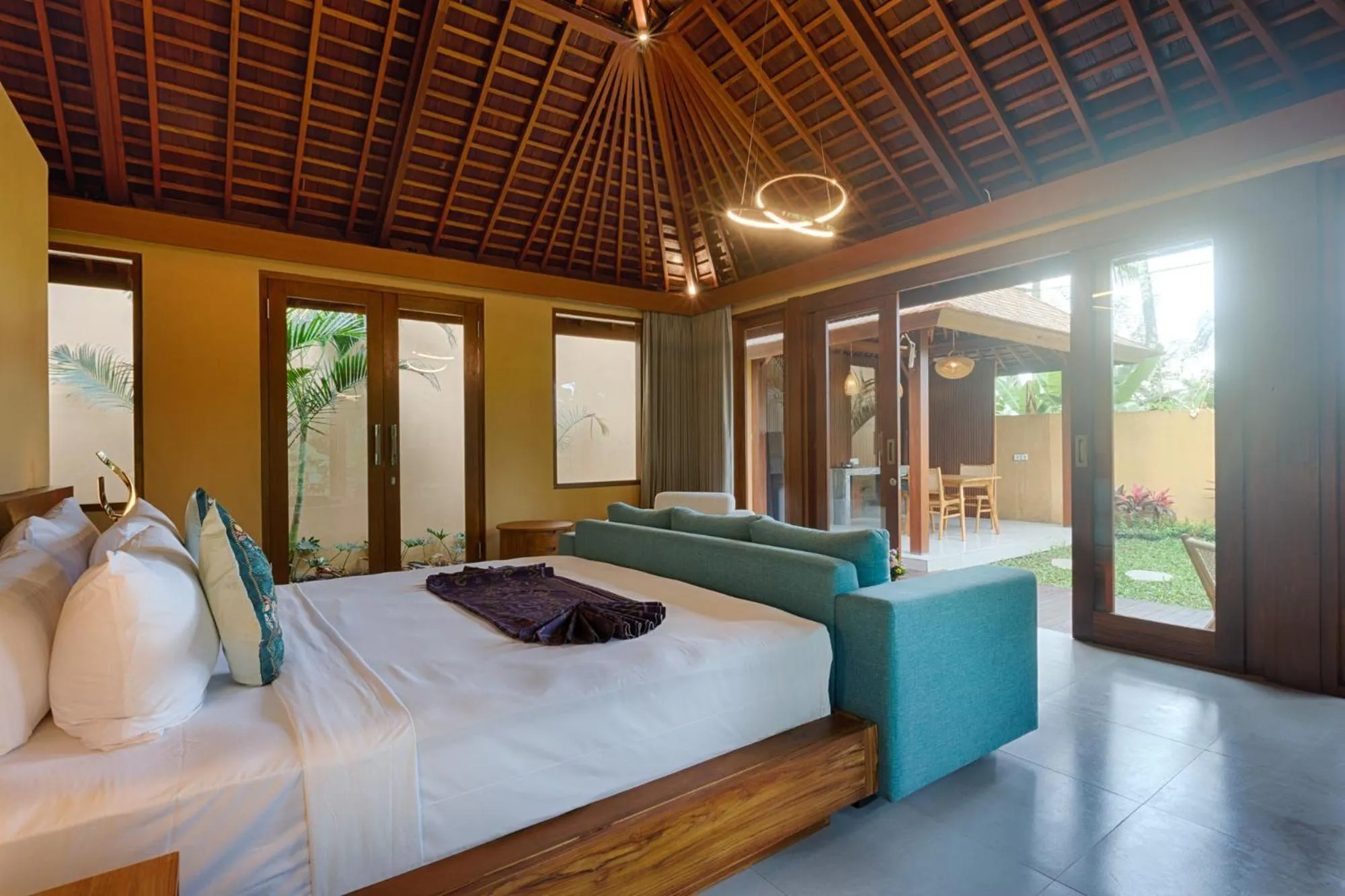 Bedroom, Bed in Samkhya Villas - Free 1x Floating Breakfast or Minibar