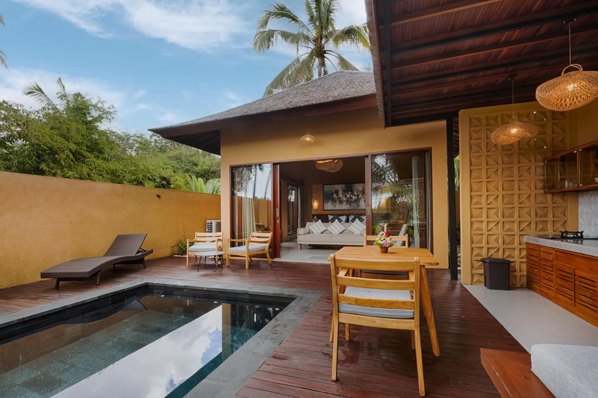 Balcony/Terrace in Samkhya Villas - Free 1x Floating Breakfast or Minibar