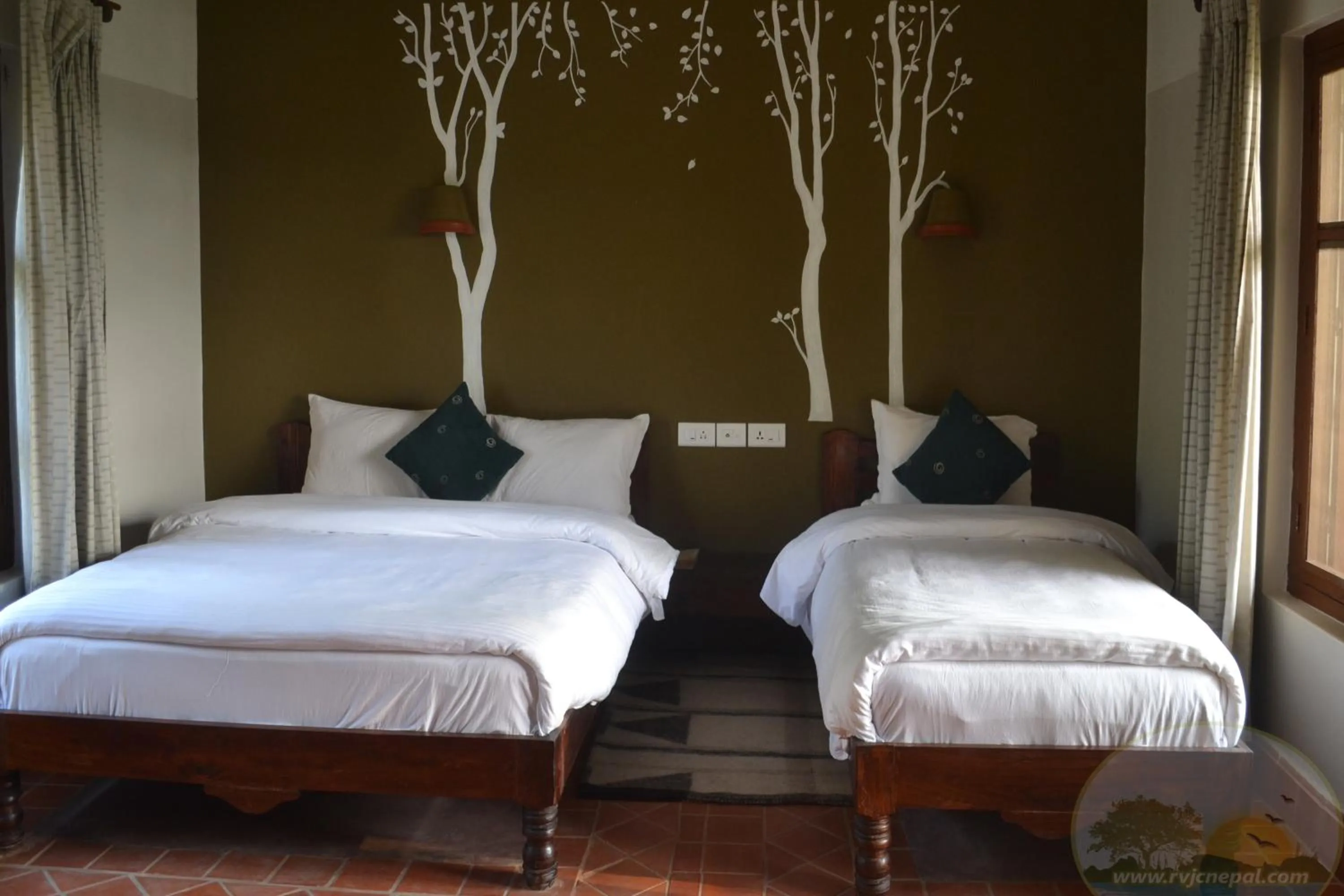 Bed in River View Jungle Camp