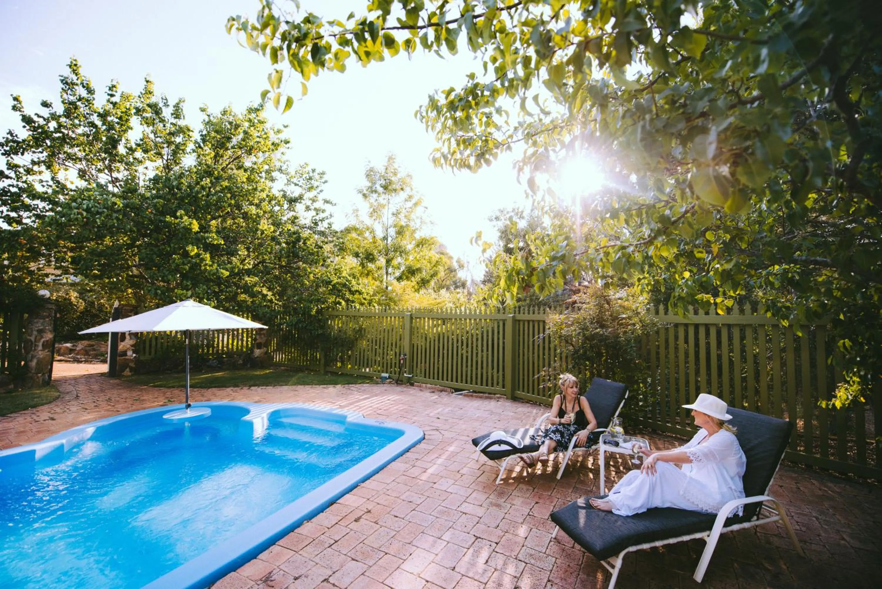 Pool view in Holberry House