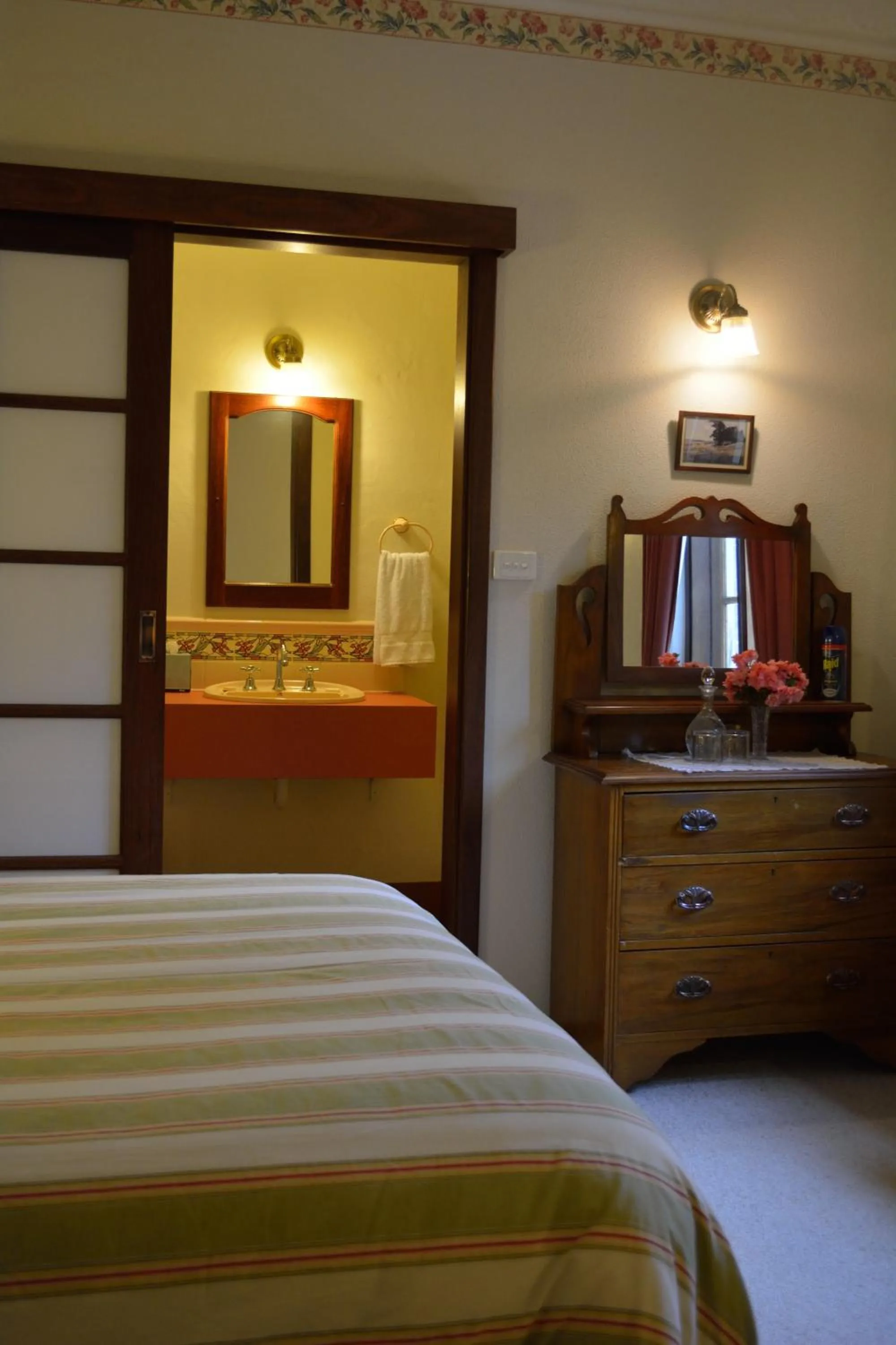 Decorative detail, Bed in Holberry House