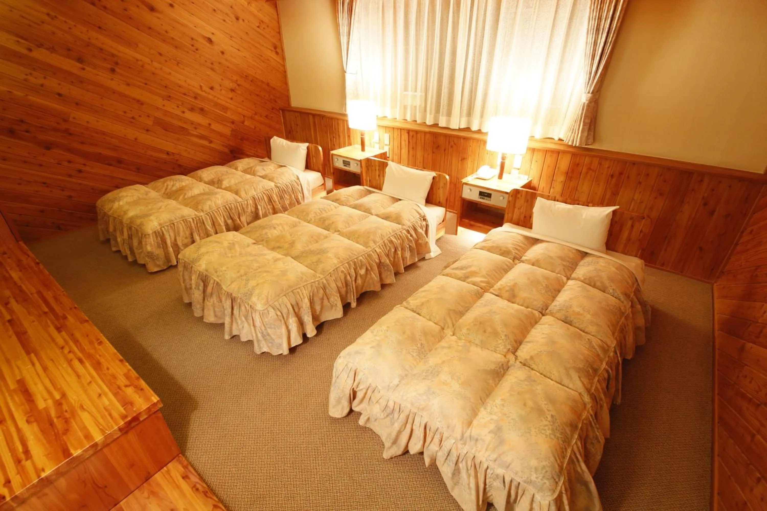 Bedroom in Log Hotel Larch Lake Kanayama