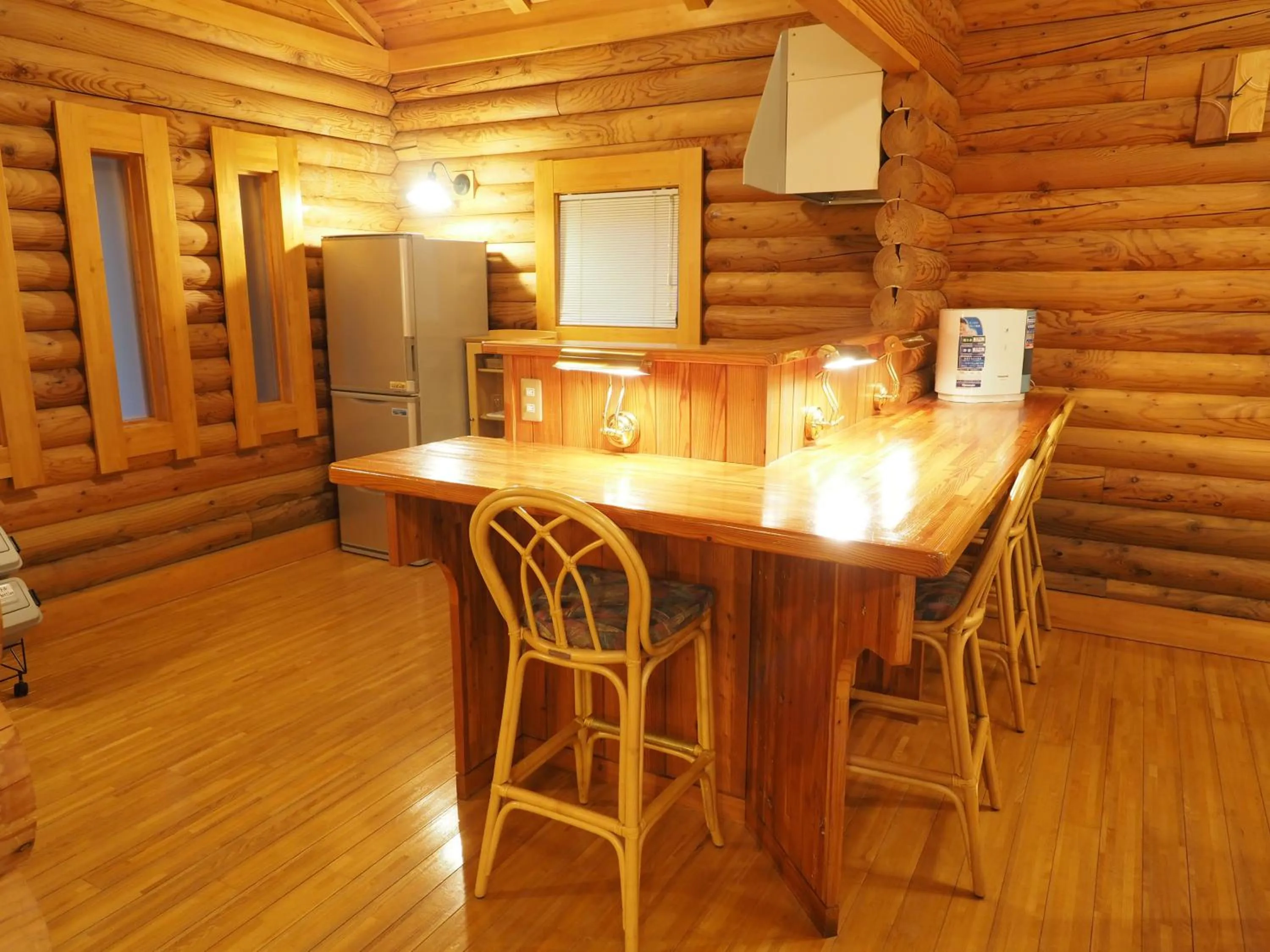 Living room in Log Hotel Larch Lake Kanayama
