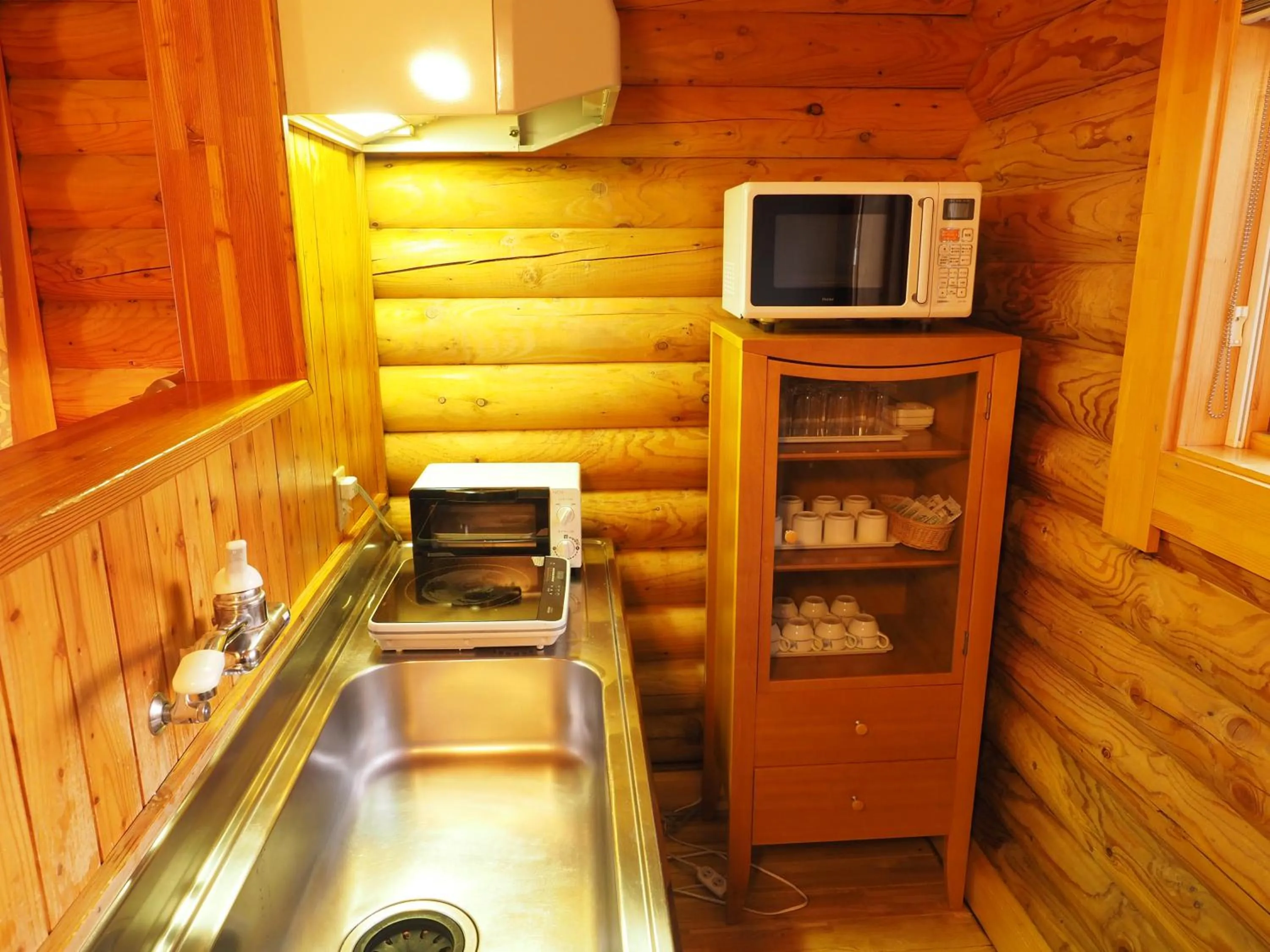 Kitchen or kitchenette in Log Hotel Larch Lake Kanayama