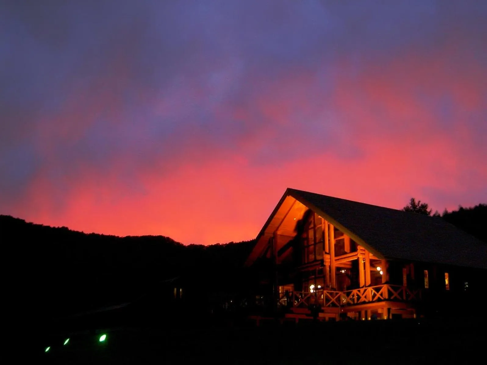Facade/entrance in Log Hotel Larch Lake Kanayama