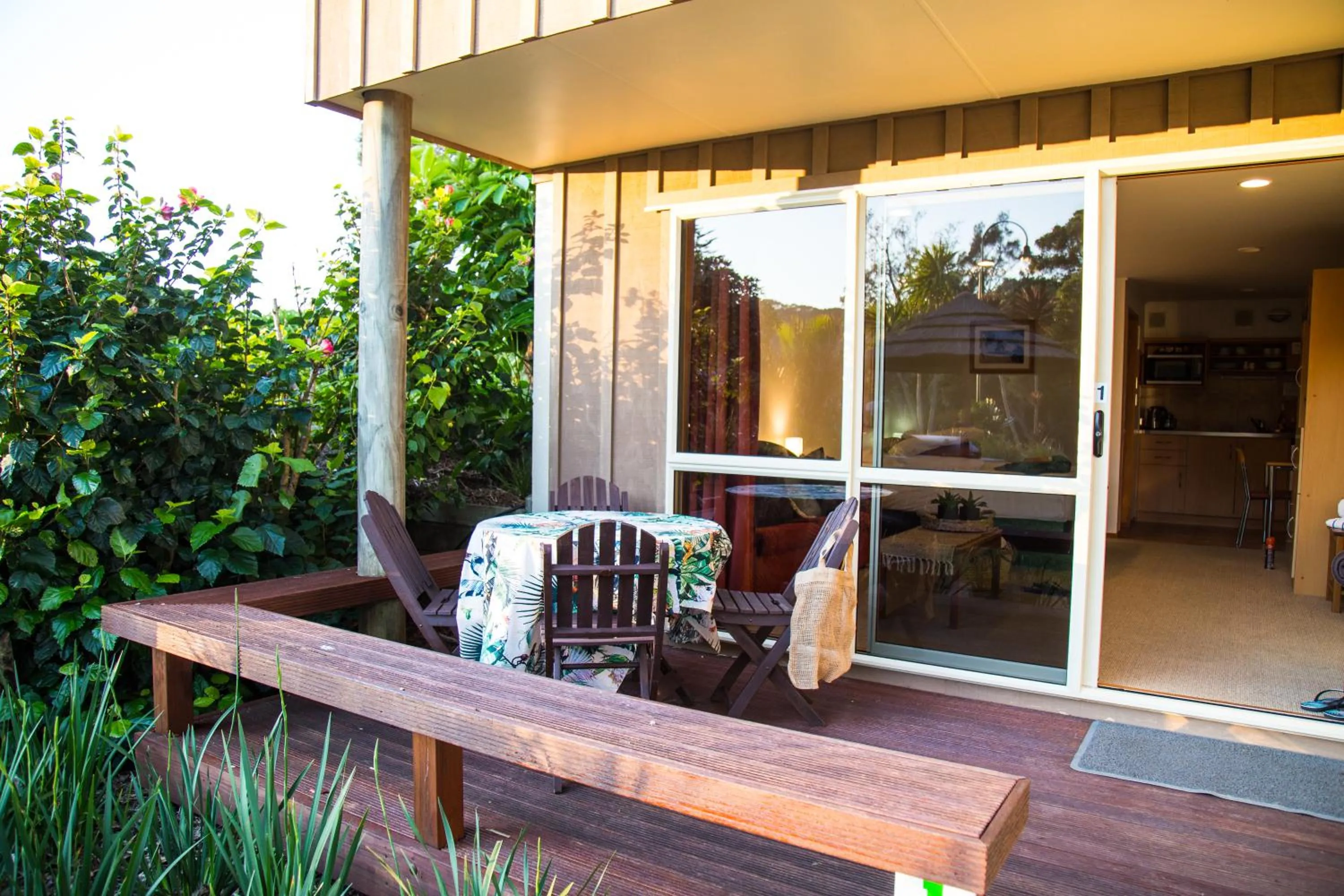 Patio in Hahei Beach Resort