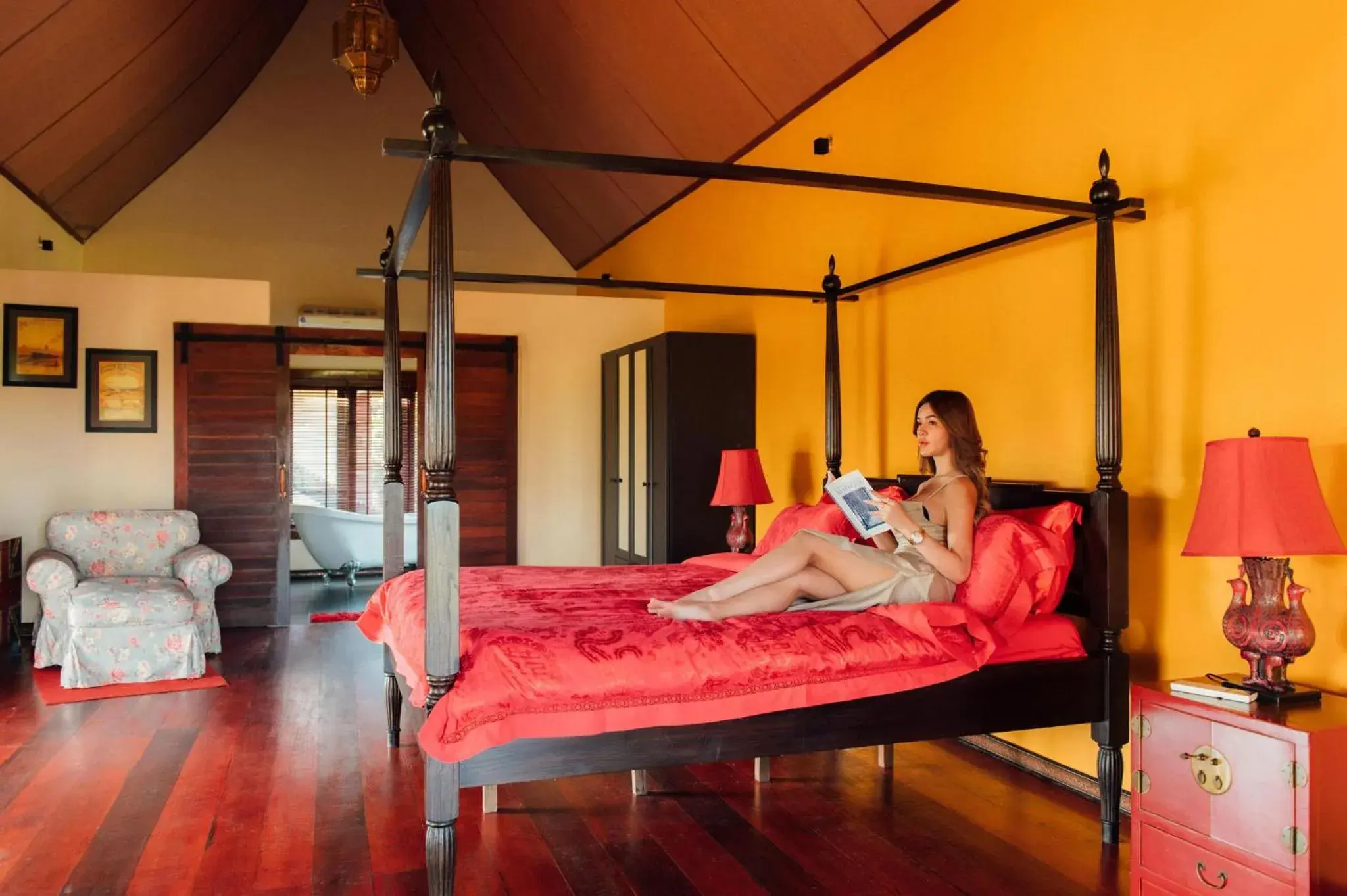 Bed in Nakara Villas & Glamping Udon Thani Bed in Nakara Villas & Glamping Udon Thani
