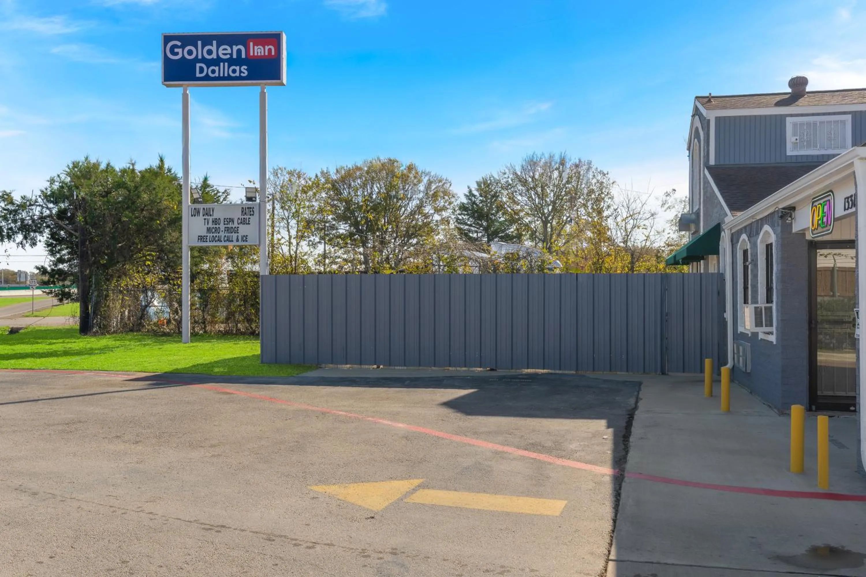 Property building in Golden Inn Dallas by Hotel O