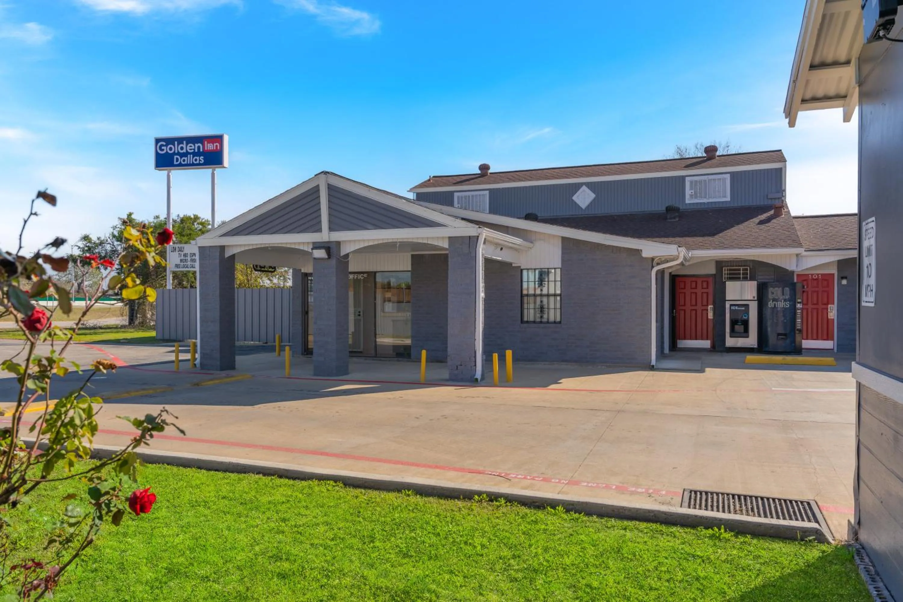 Property building in Golden Inn Dallas by Hotel O
