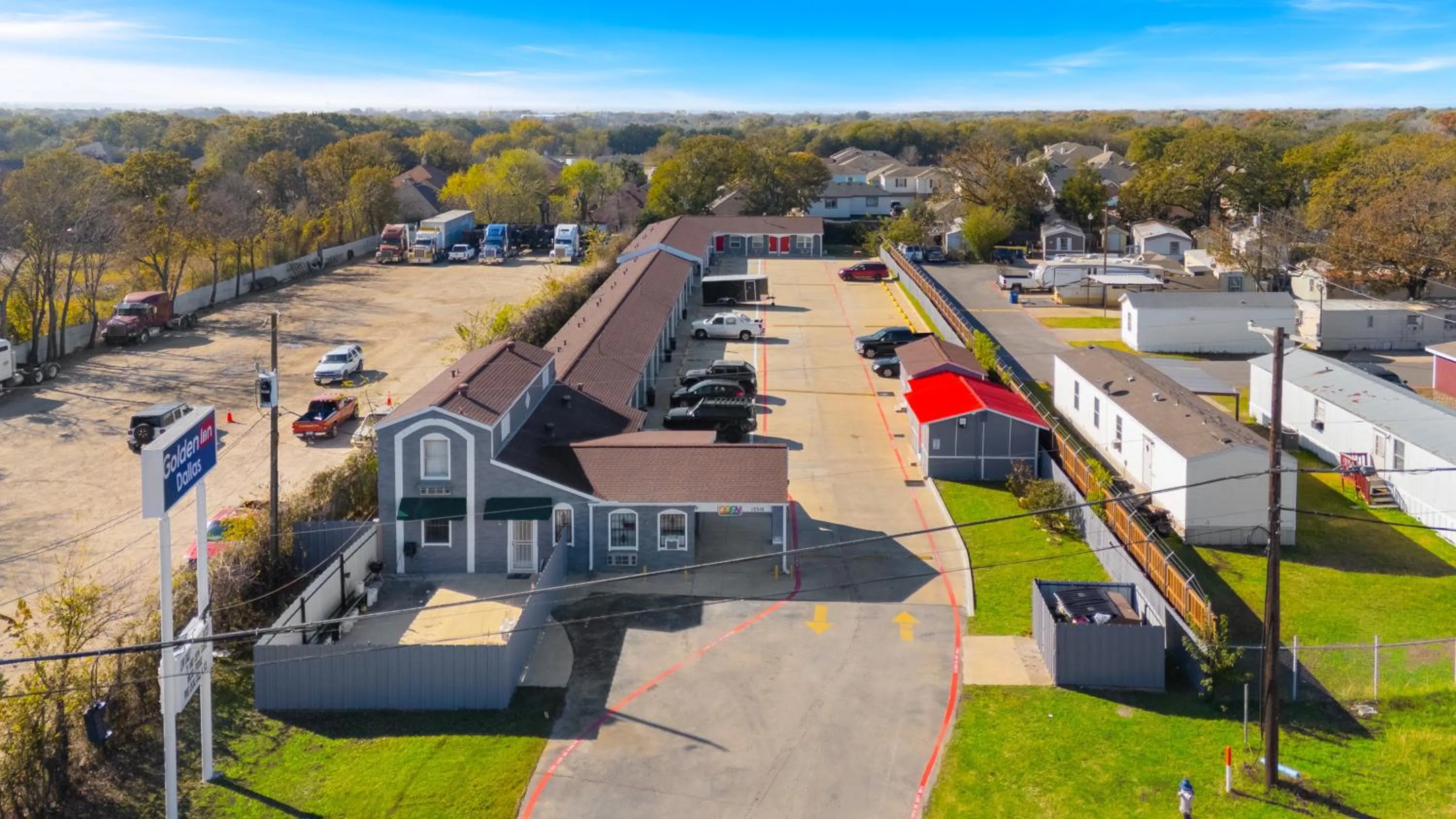 Property building in Golden Inn Dallas by Hotel O