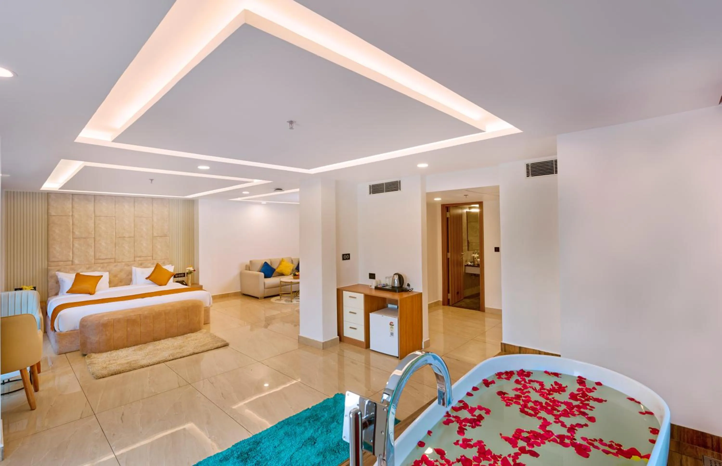 Living room, Bed in Serene Horizon