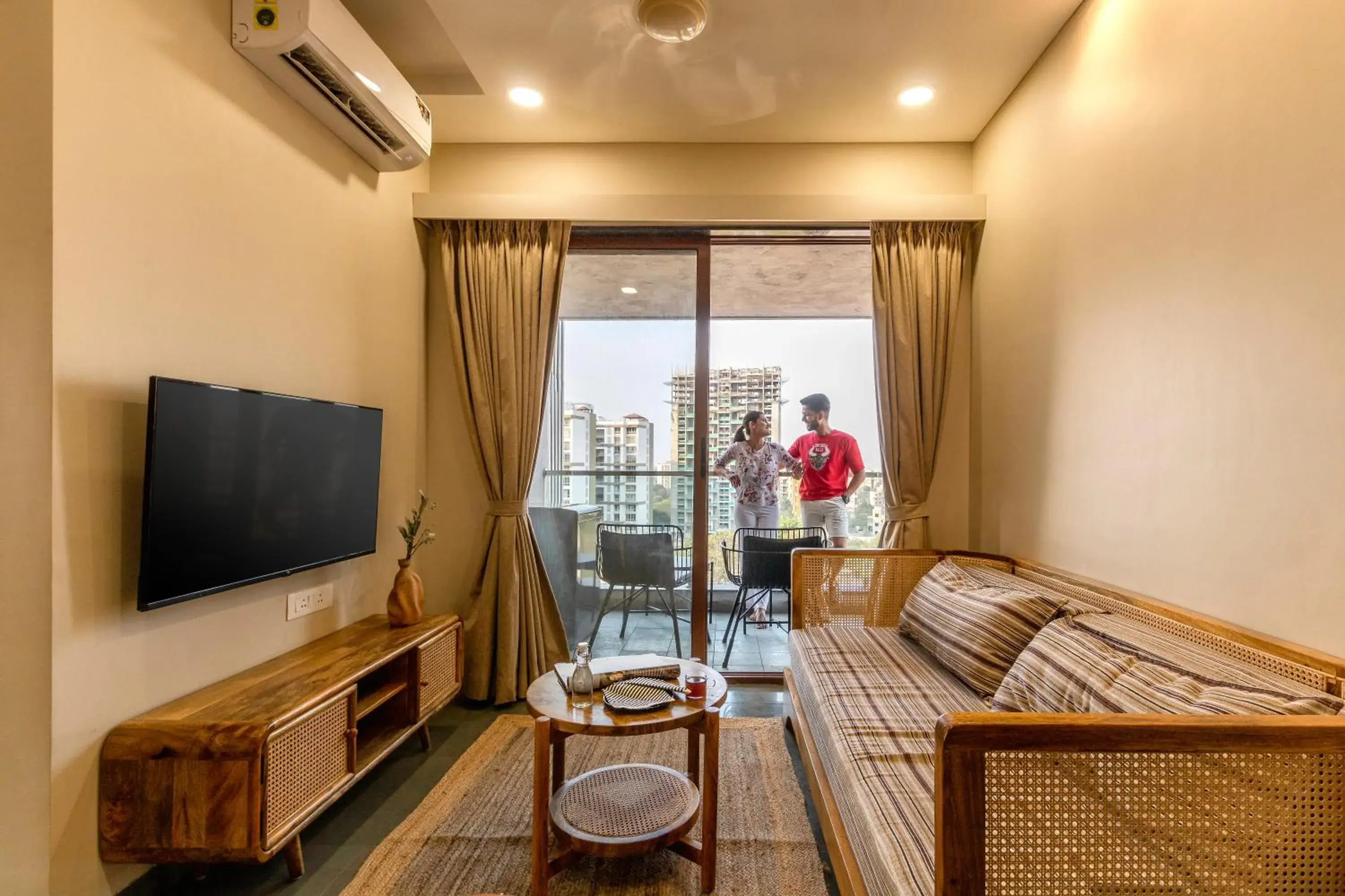 Bed, Seating Area in Hotel Tattva Suites Bed, Seating Area in Hotel Tattva Suites