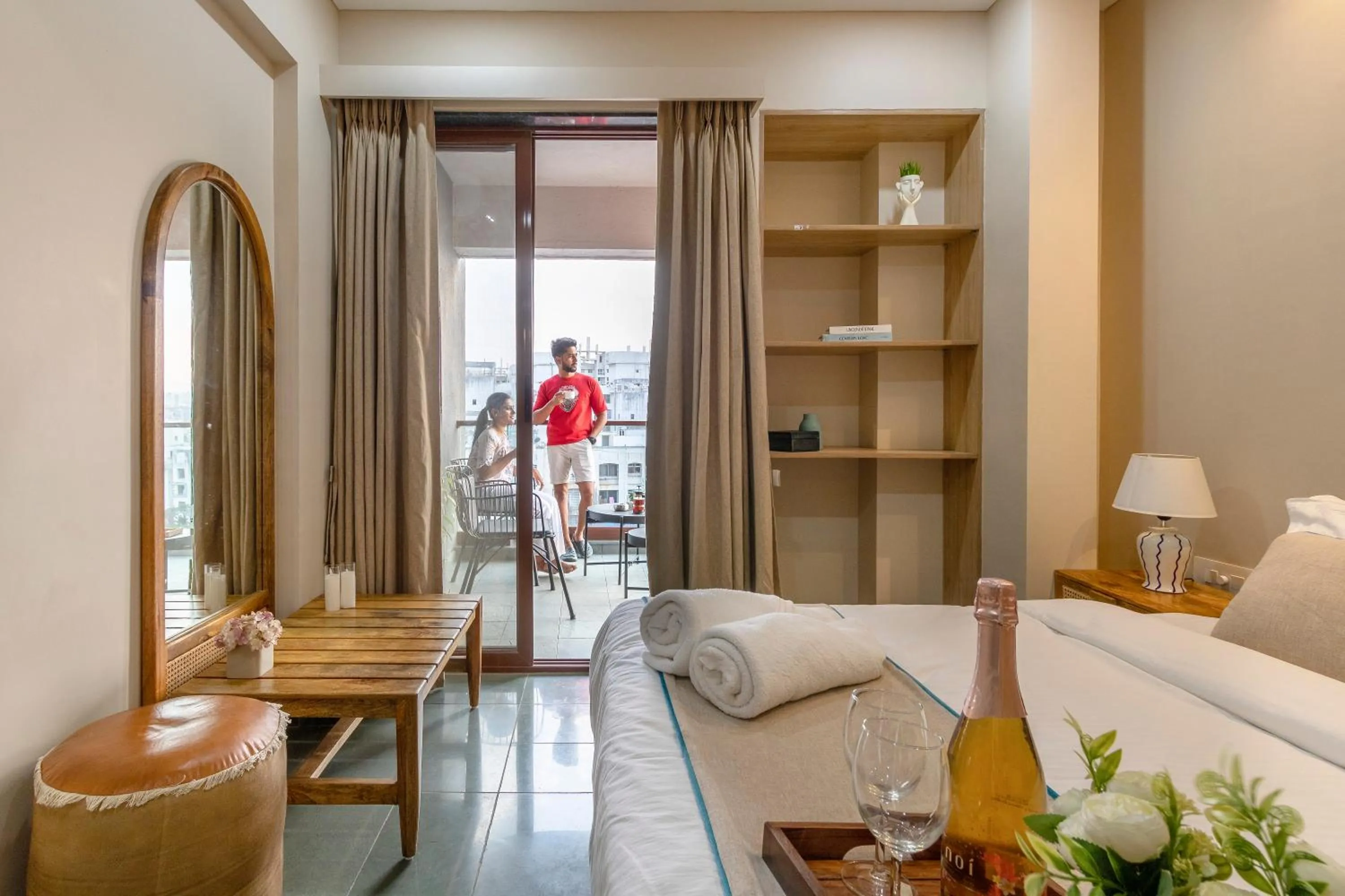 Balcony/Terrace, Seating Area in Hotel Tattva Suites