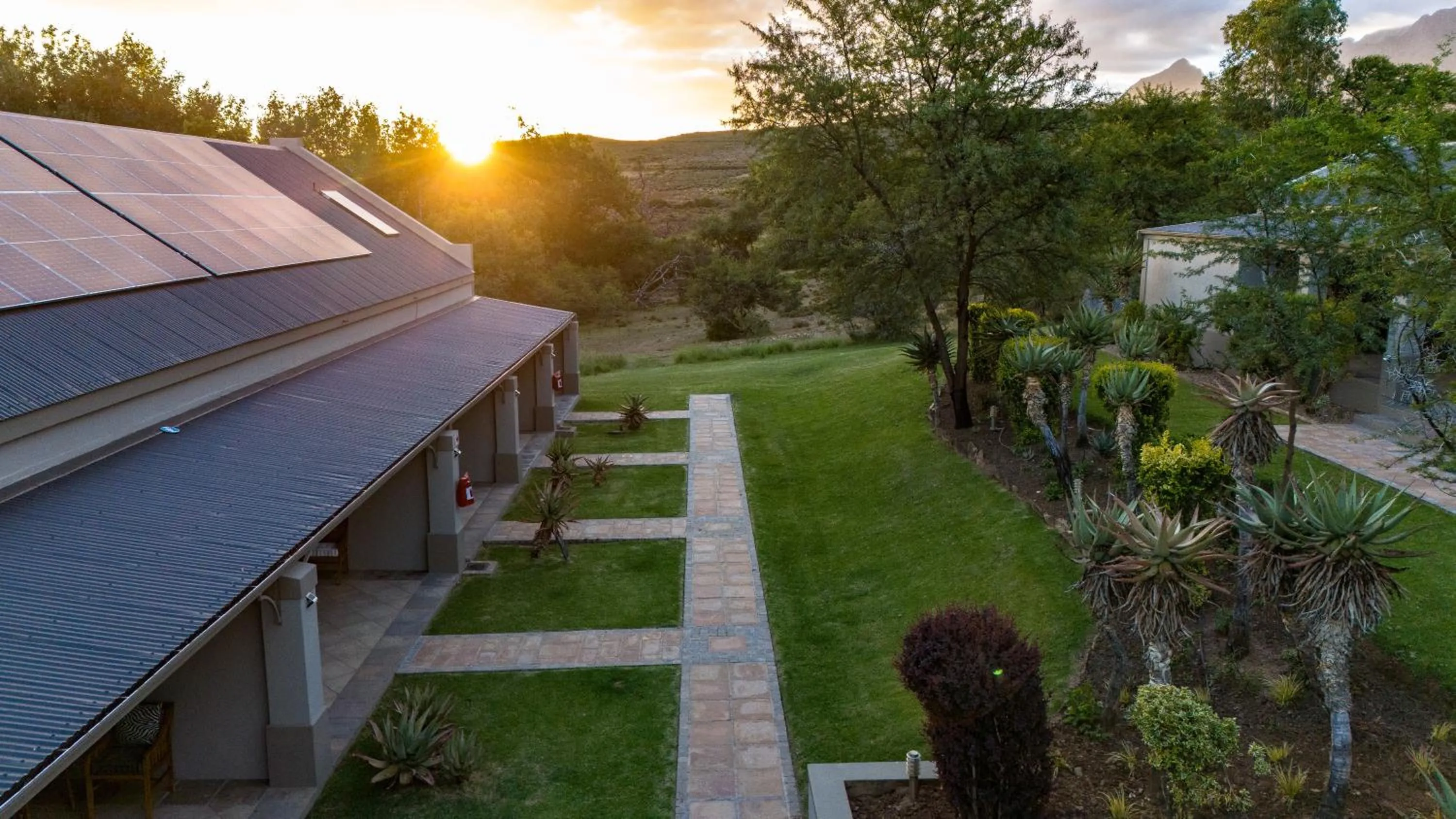 Garden view in Swartberg Private Game Lodge