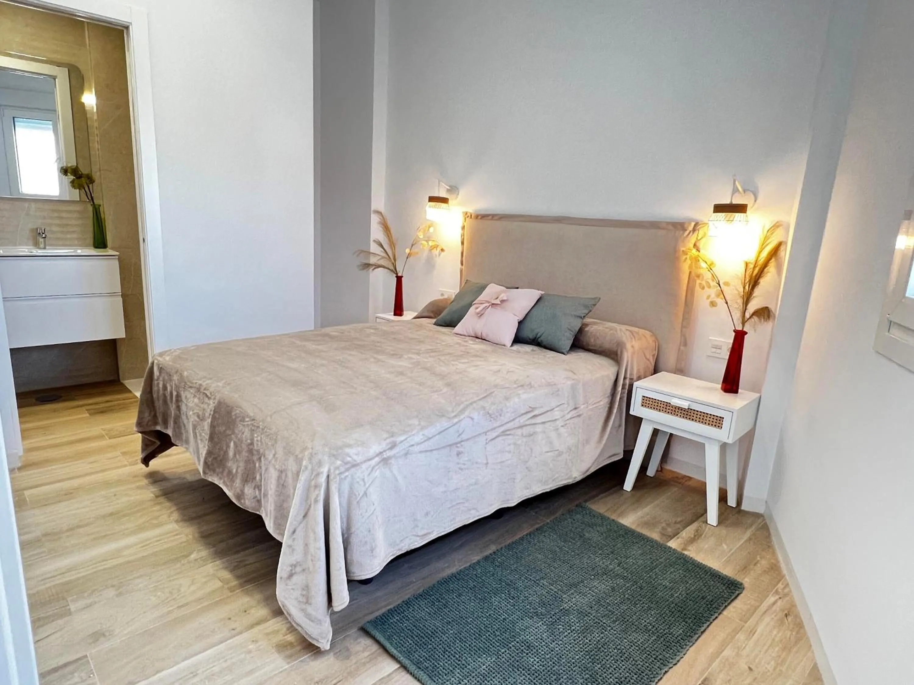 Bed in Bonito apartamento moderno con terraza privada