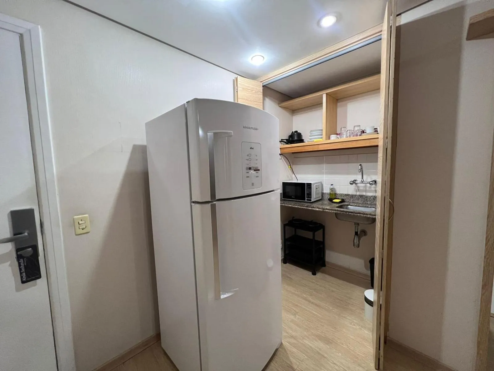 Kitchen or kitchenette in São Paulo Hotel Times Square Moema 2